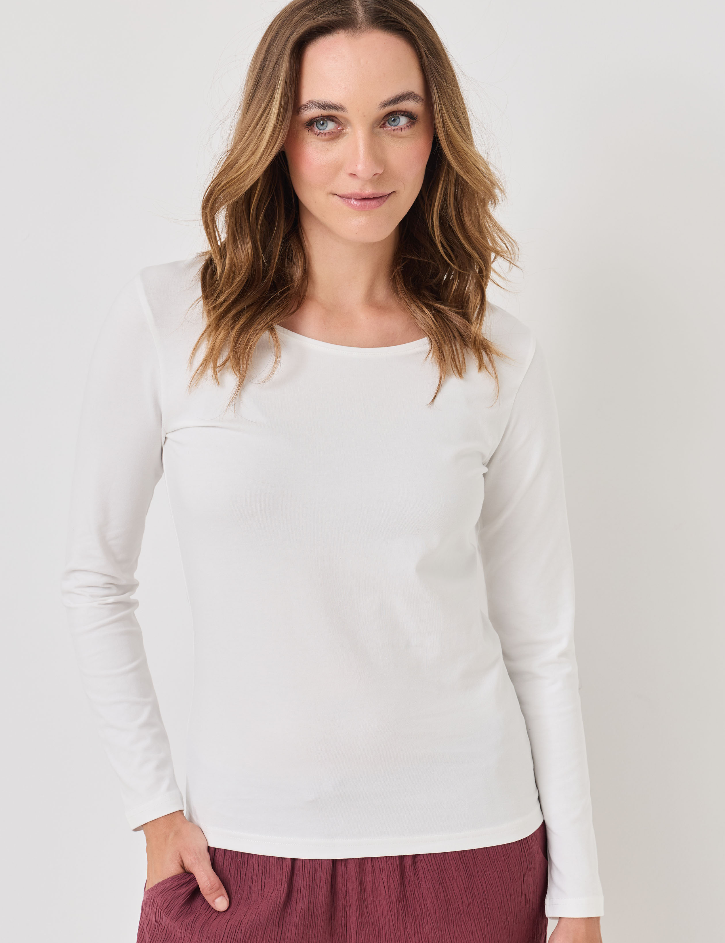 Modell NORA - Langarmshirt Basic