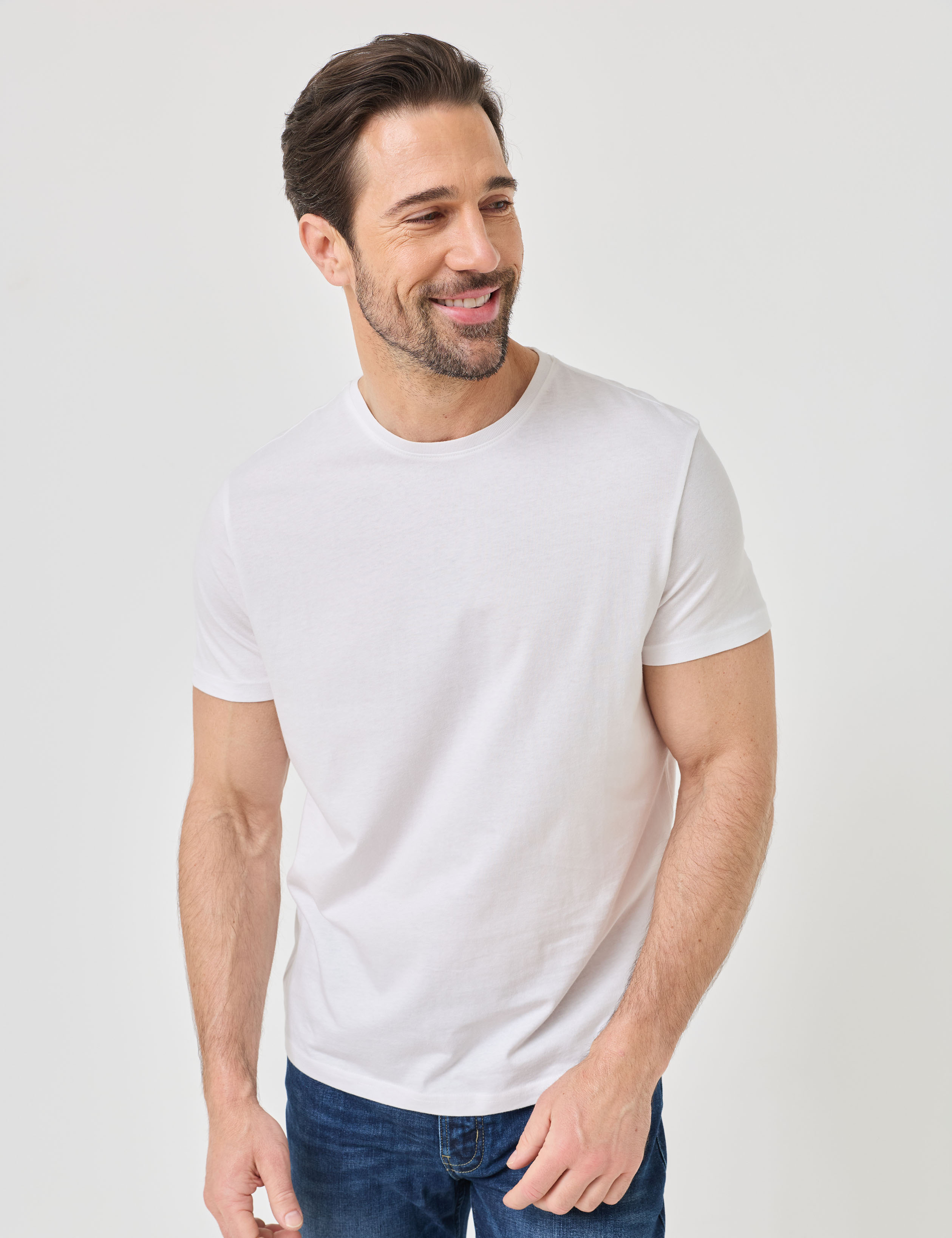 Basic T-Shirt aus Single Jersey