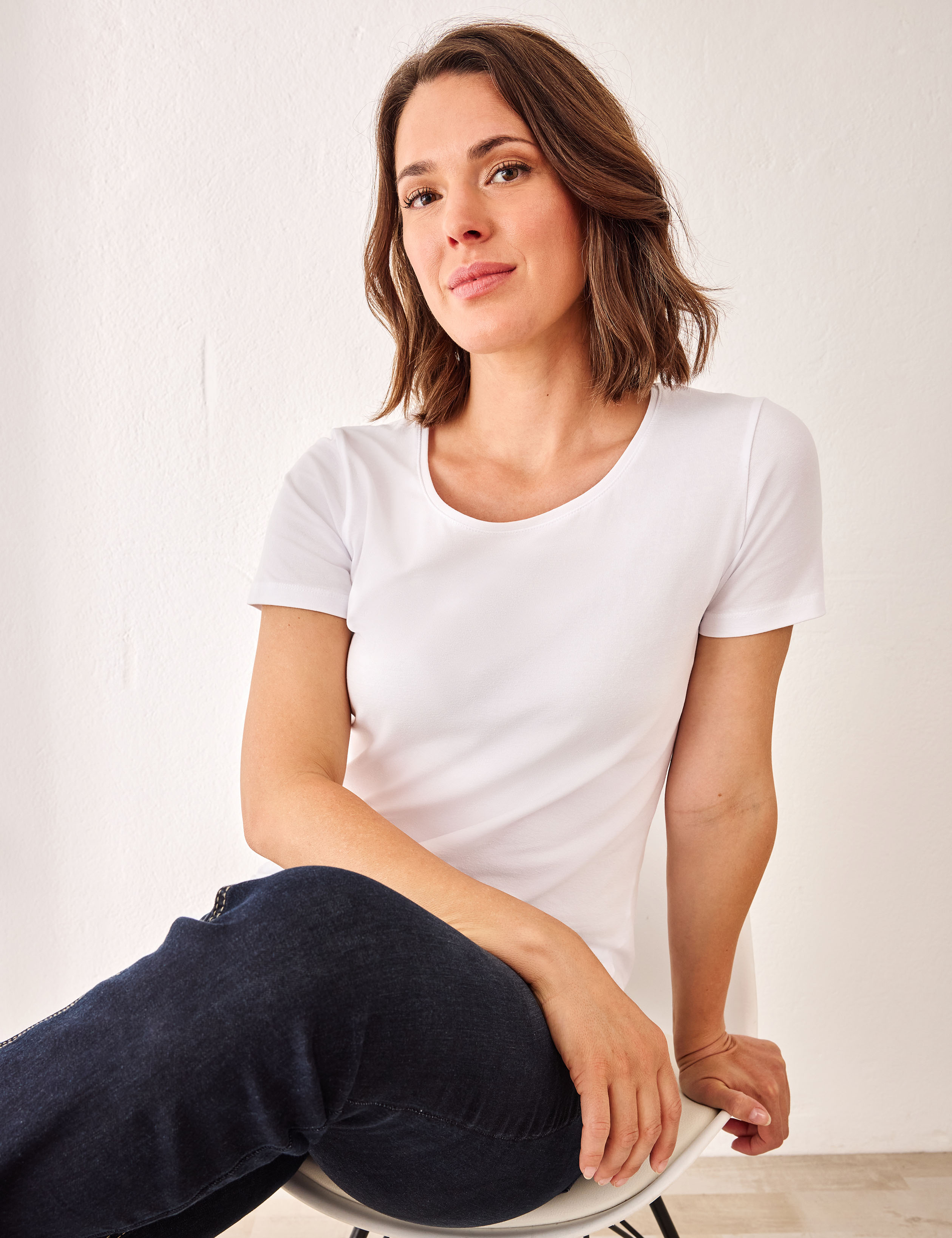 Basic T-Shirt Baumwolle Modell LEA