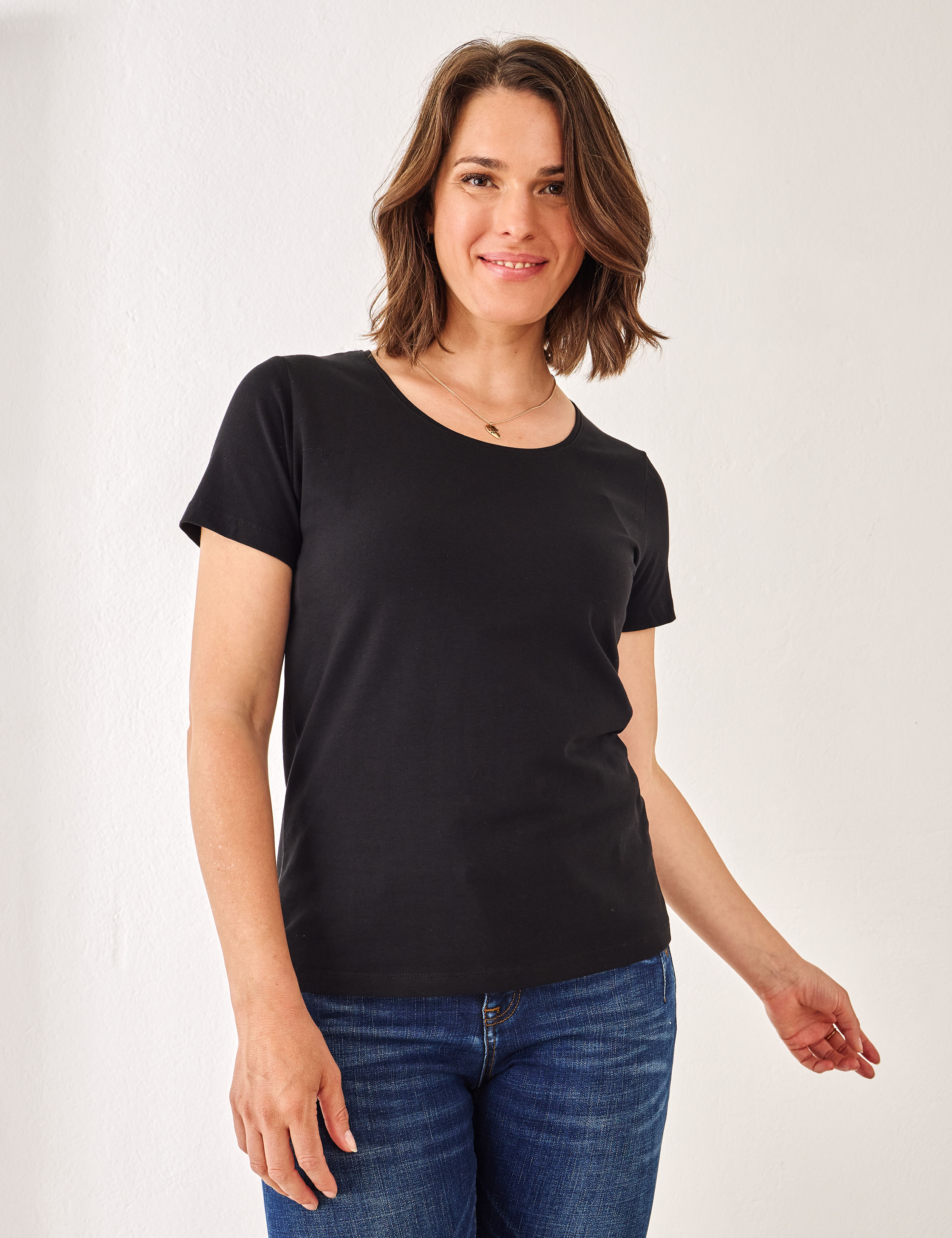 Basic T-Shirt Baumwolle Modell LEA