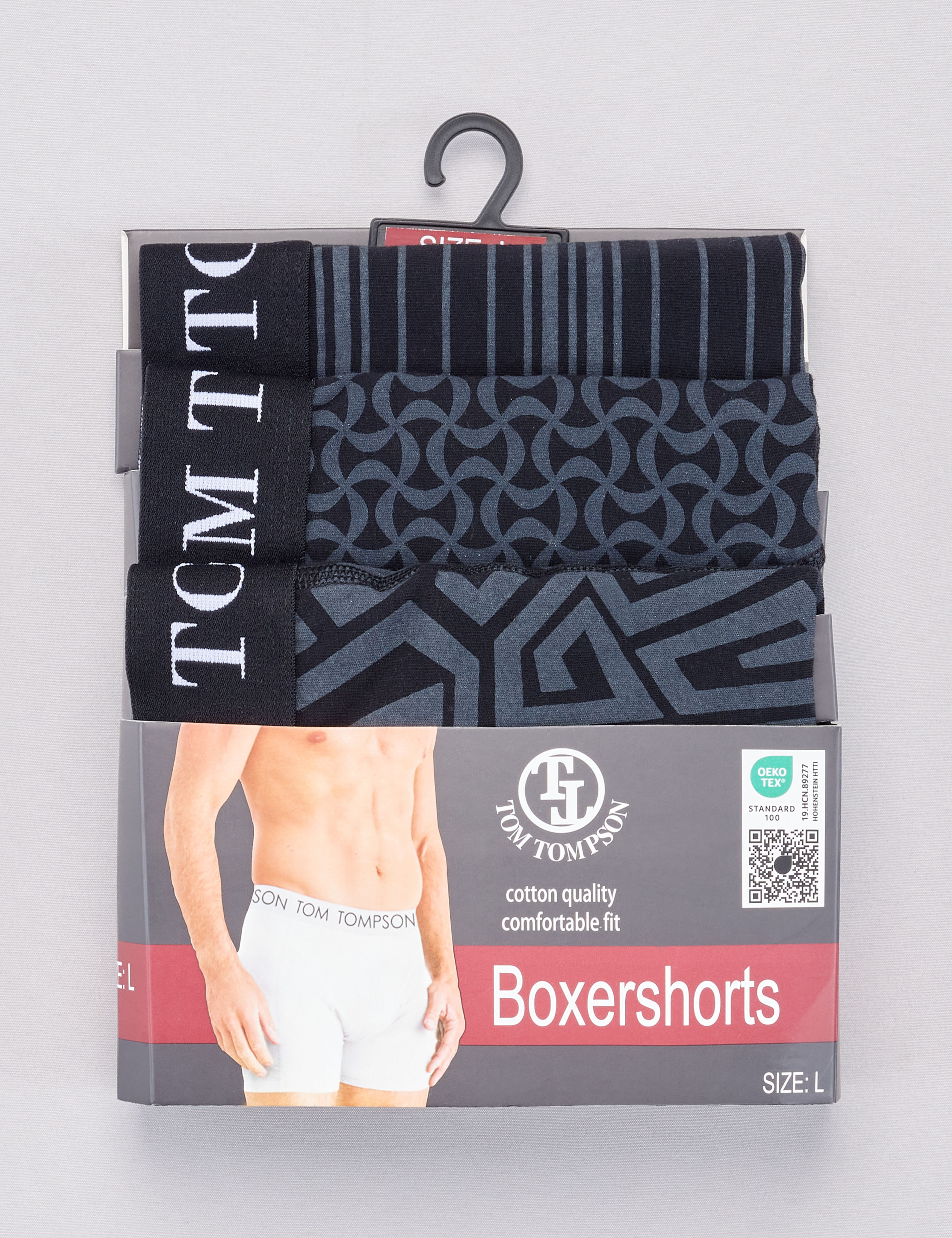 Gemusterte Boxershorts im 3er Pack
