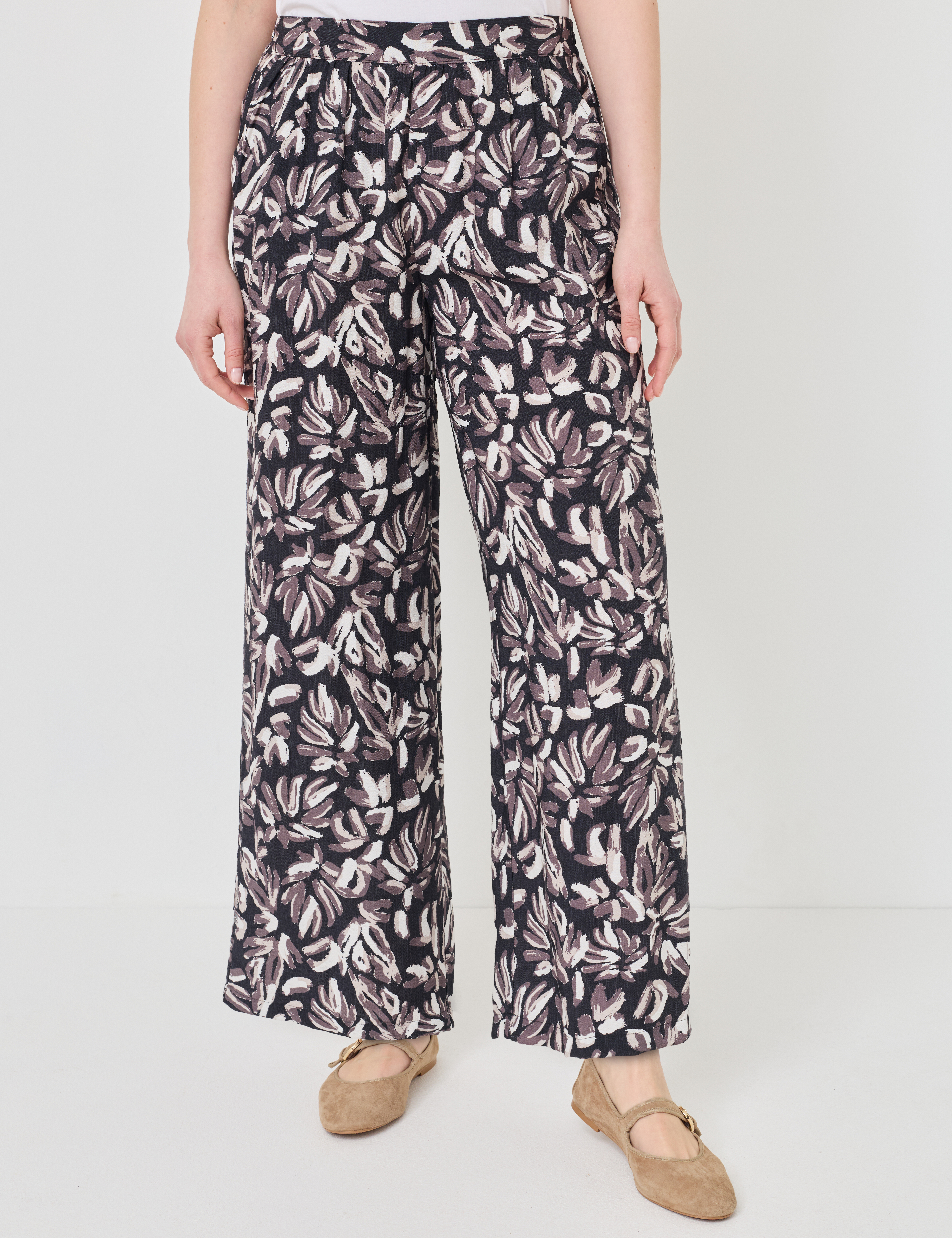 Leichte Schlupfhose mit Druck