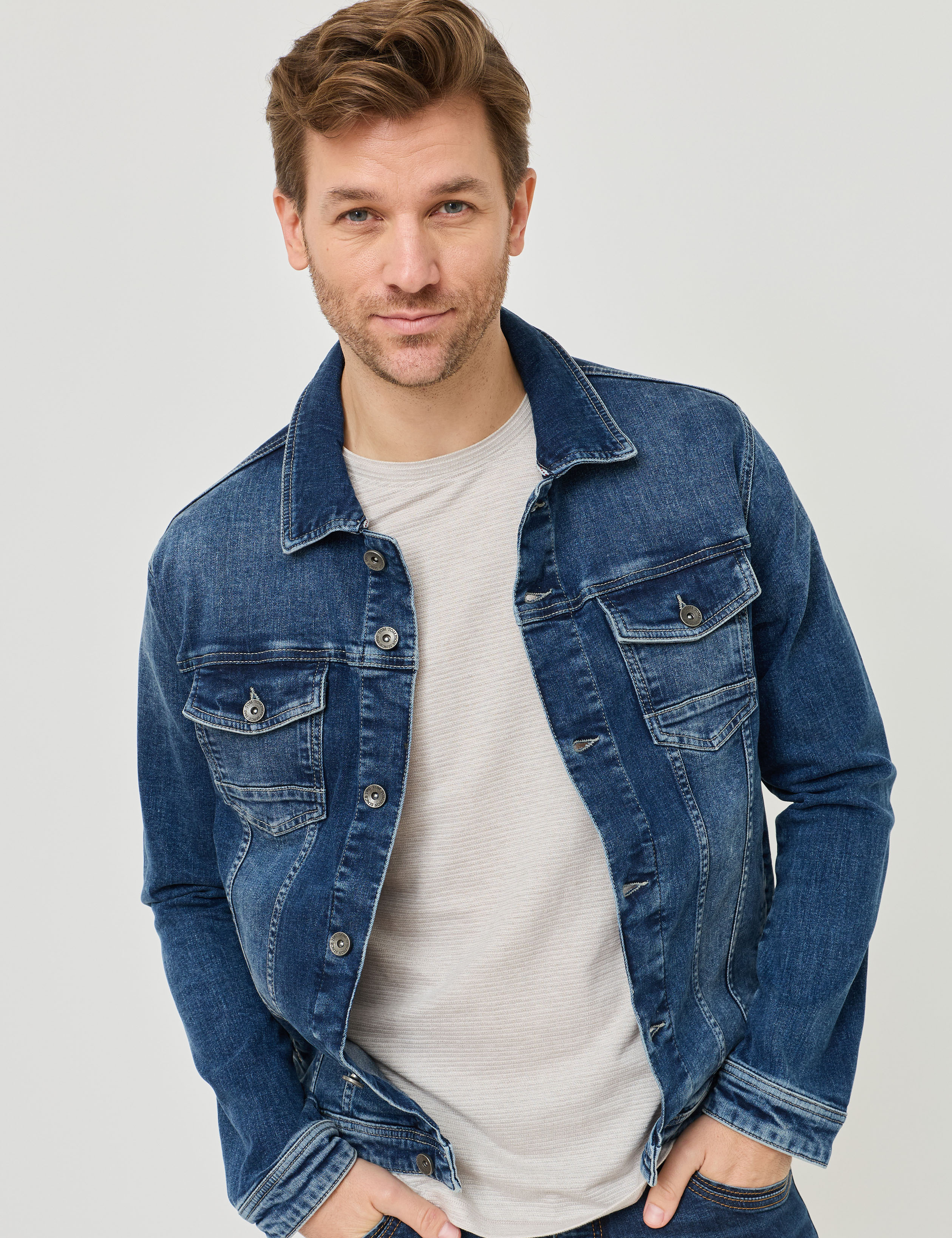 Jeansjacke im Western-Style