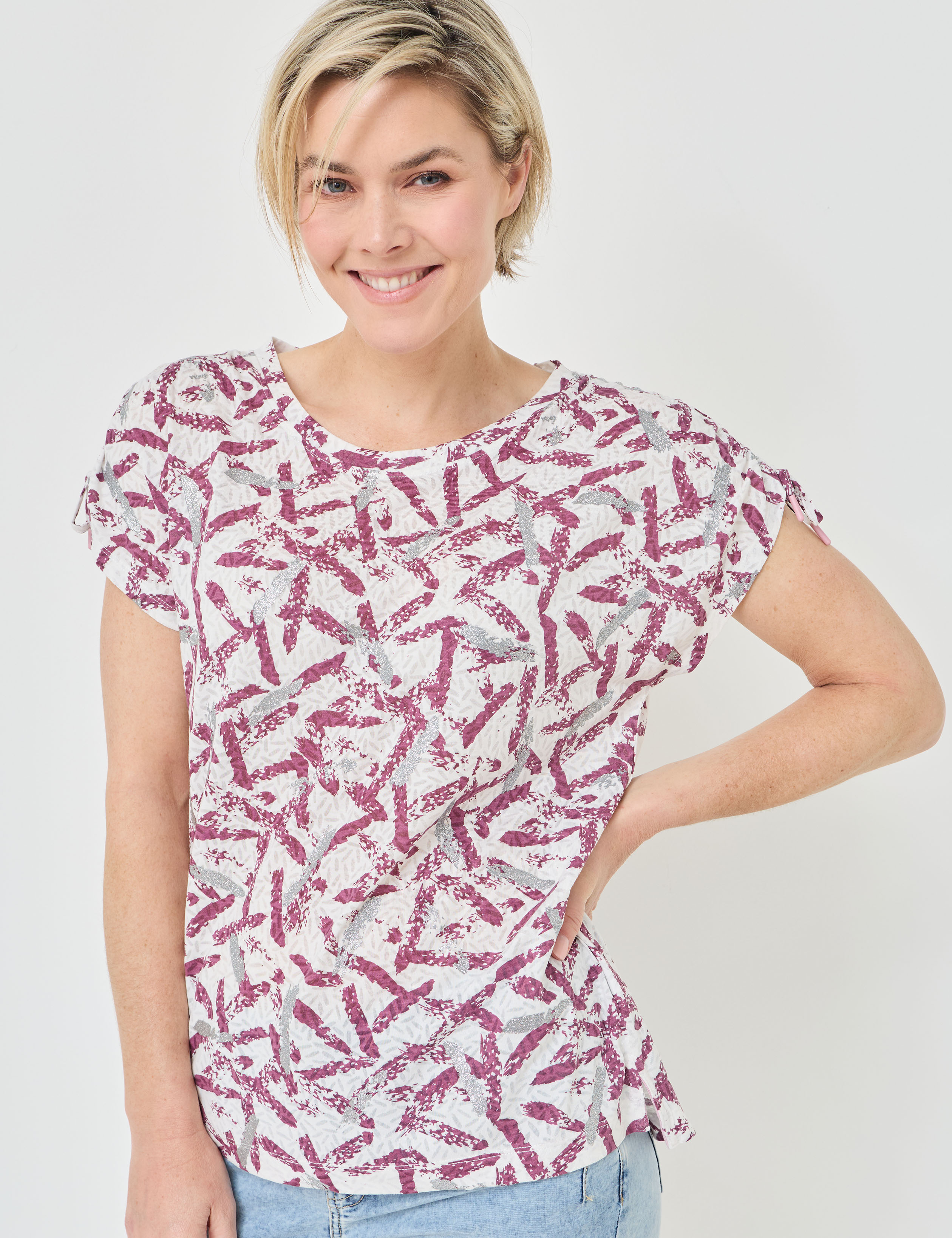 Ausbrenner T-Shirt mit Alloverprint