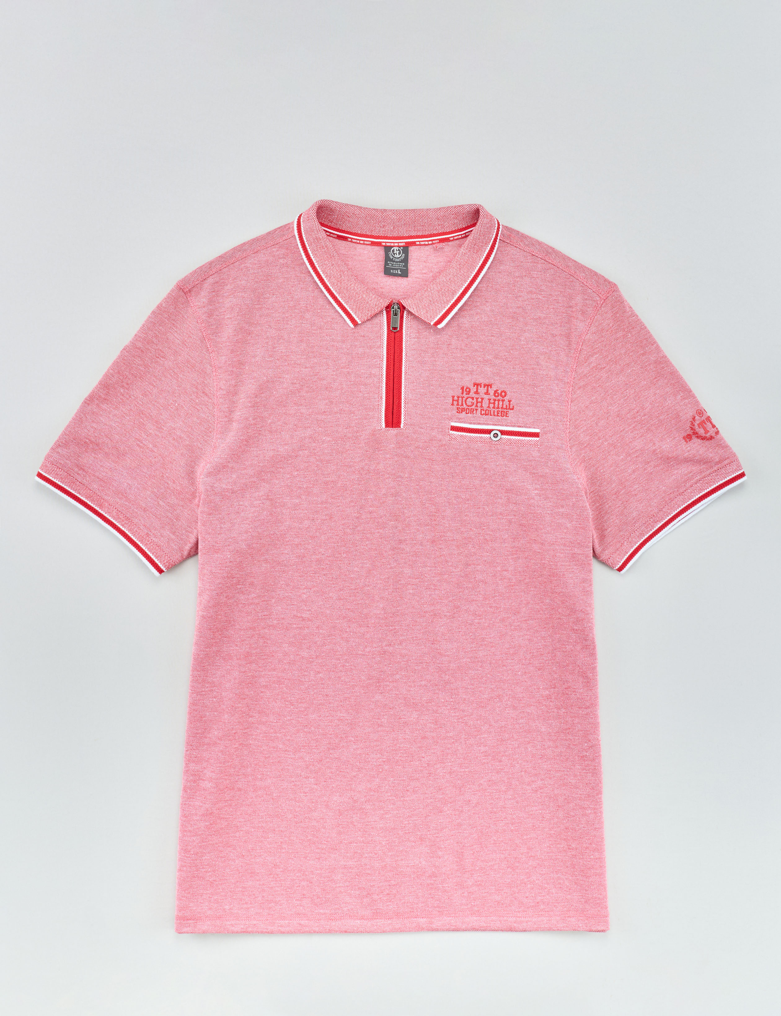 Polo-Shirt mit Zip, Pique-Qualität