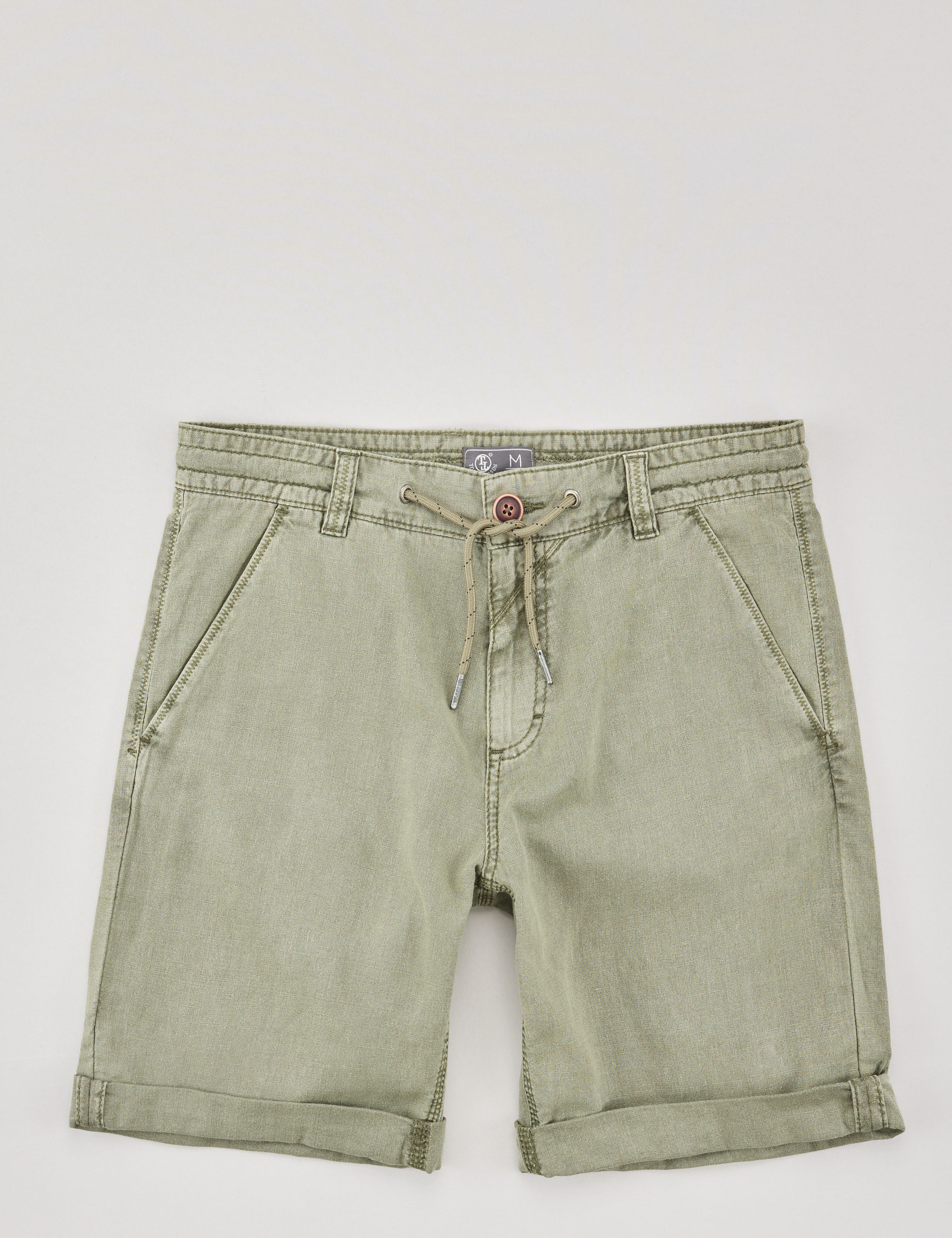 Chino-Shorts aus Leinen-Mix