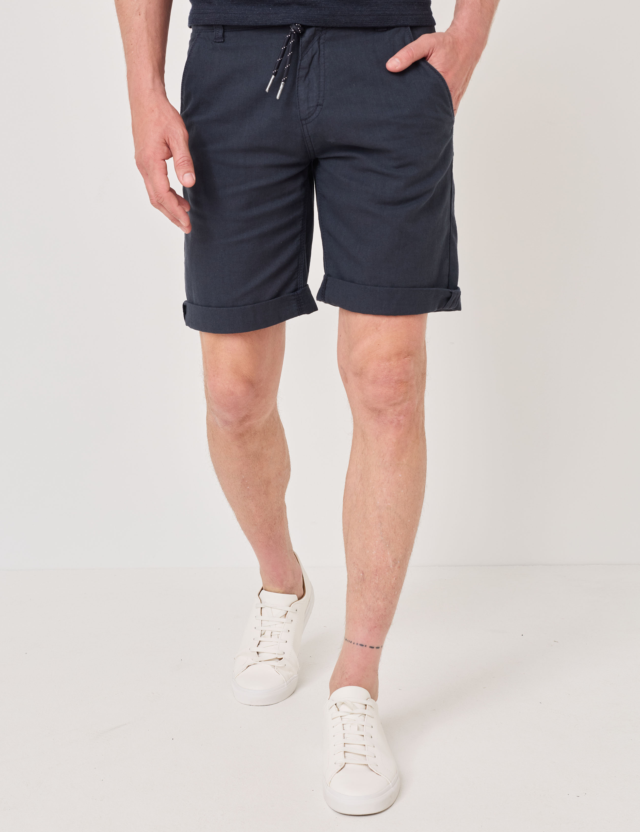 Chino-Shorts aus Leinen-Mix