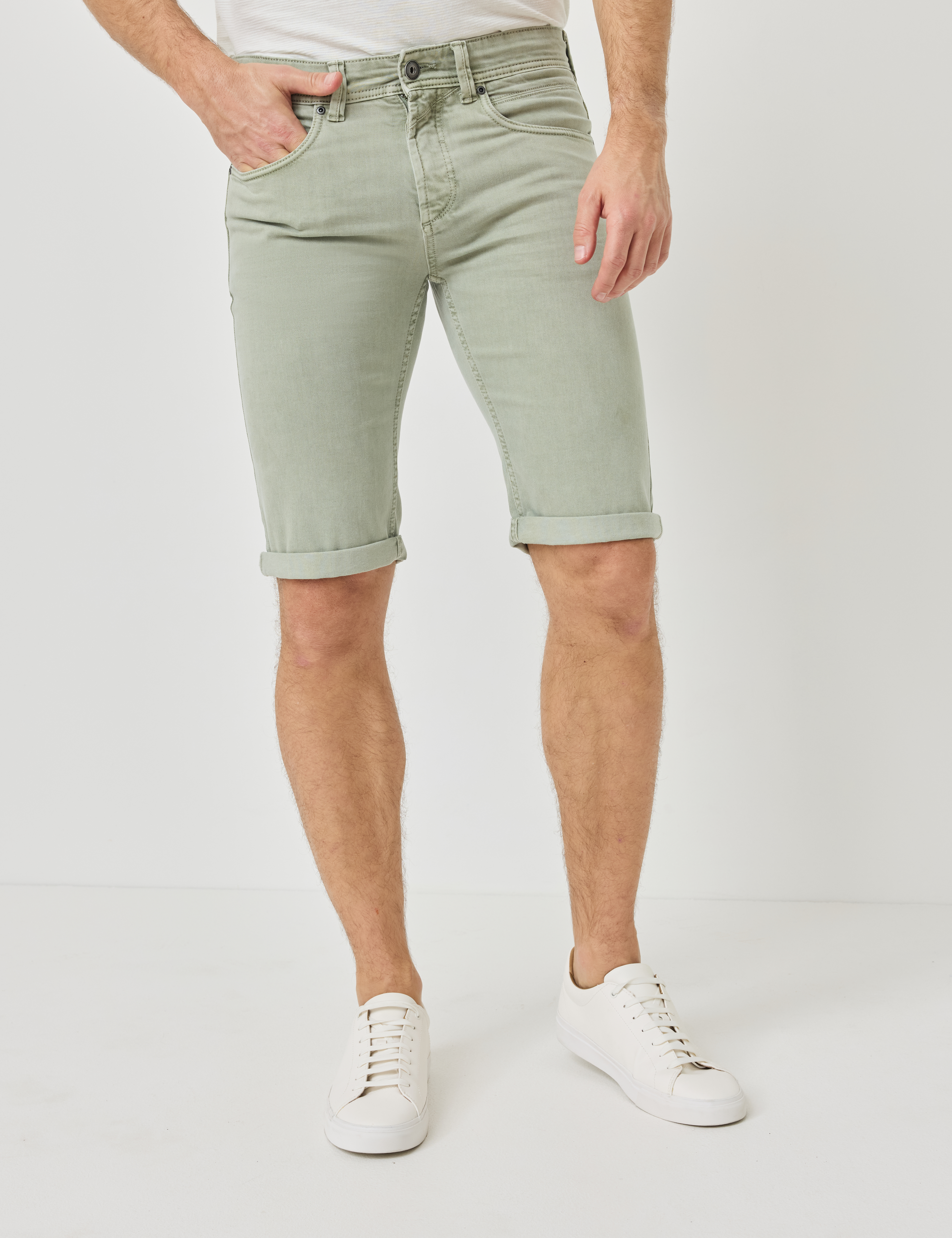 Jeans-Shorts aus Baumwoll-Stretch
