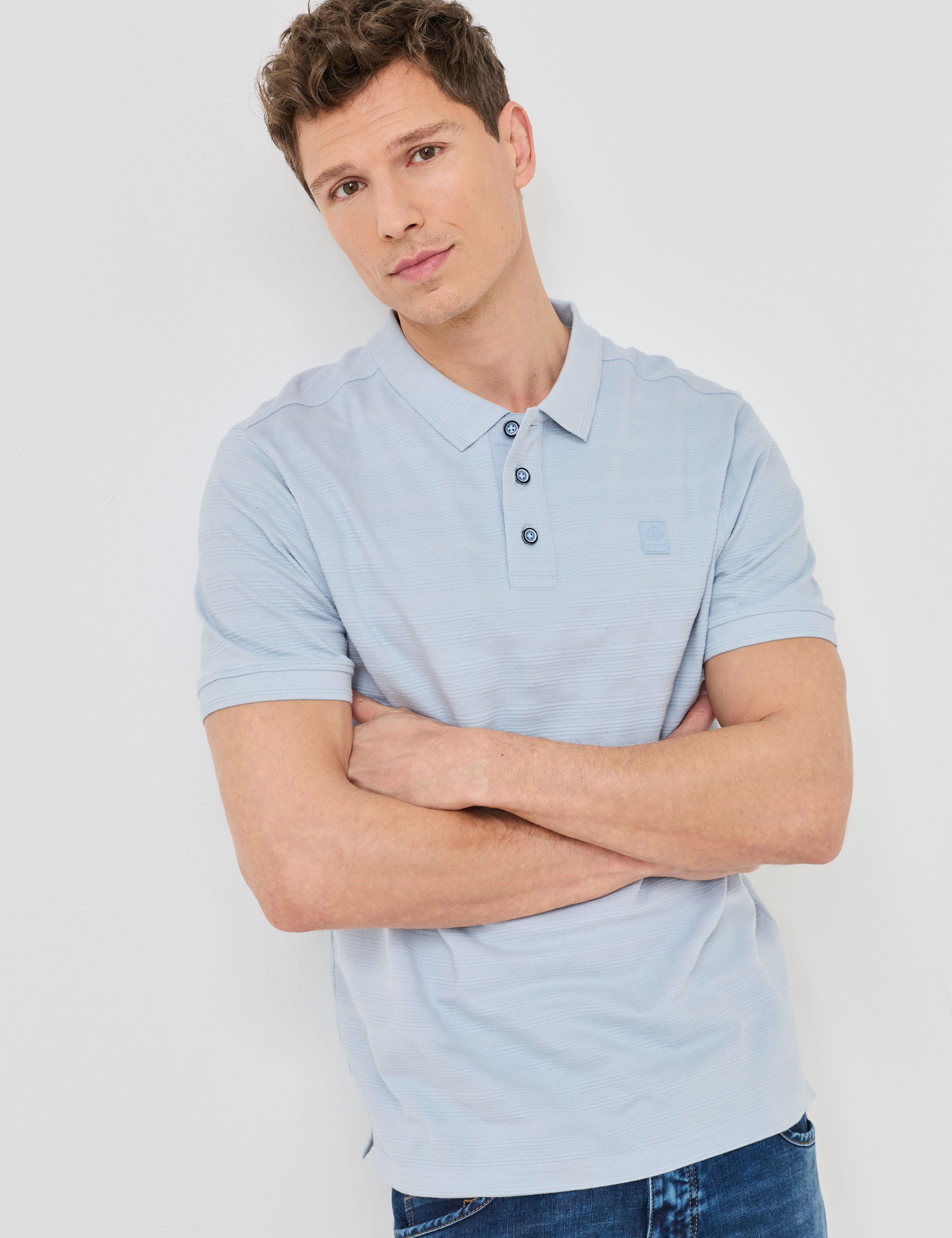 Bequemes Poloshirt m. Streifen