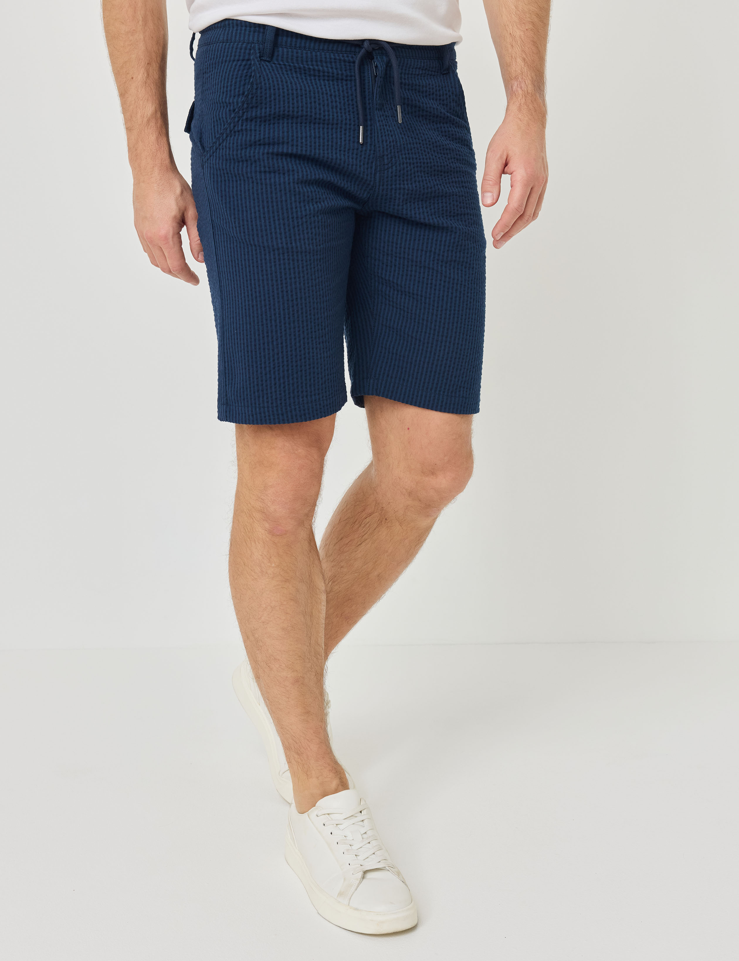 Modische Chino-Shorts, Seersucker