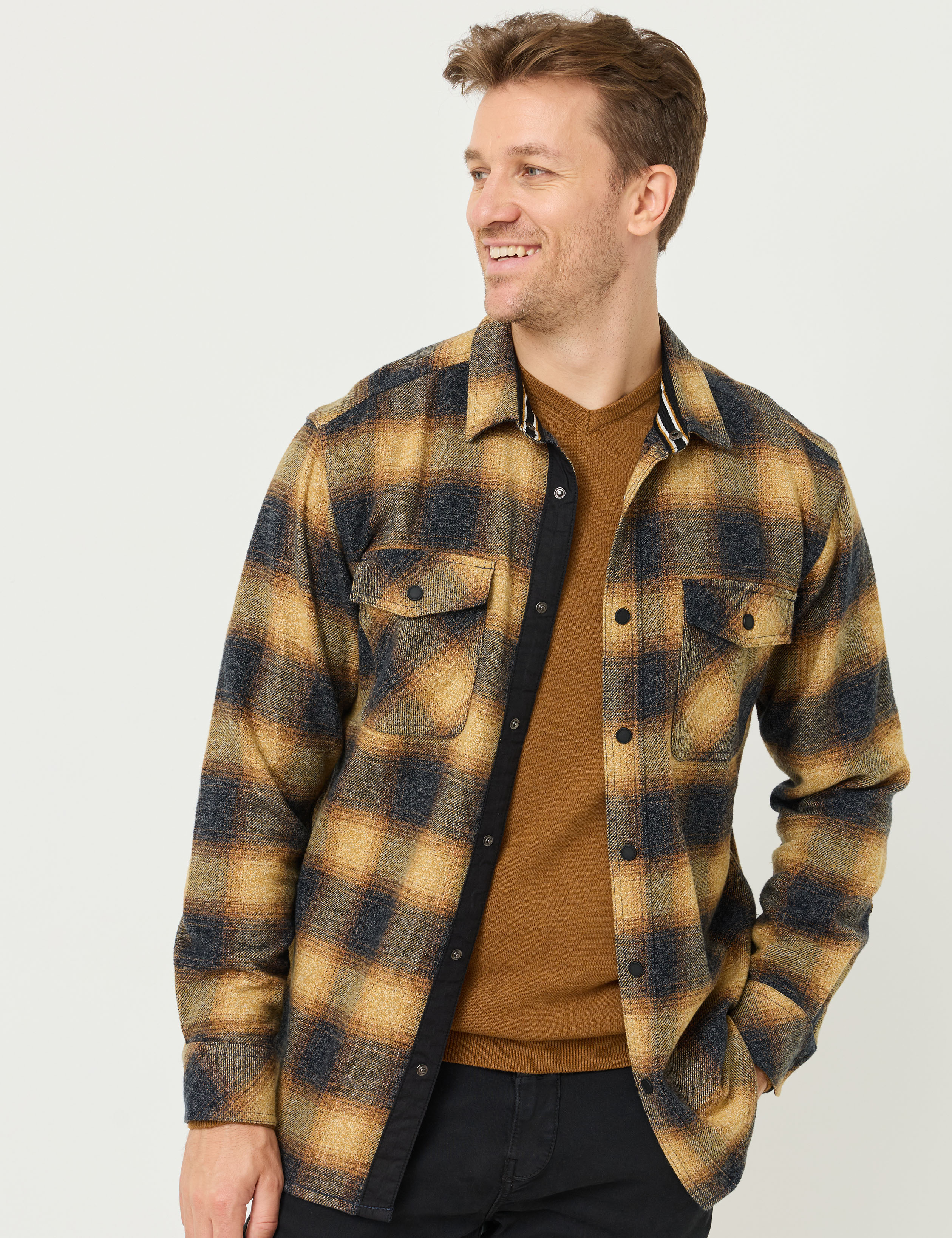 Kariertes Overshirt aus Flanell