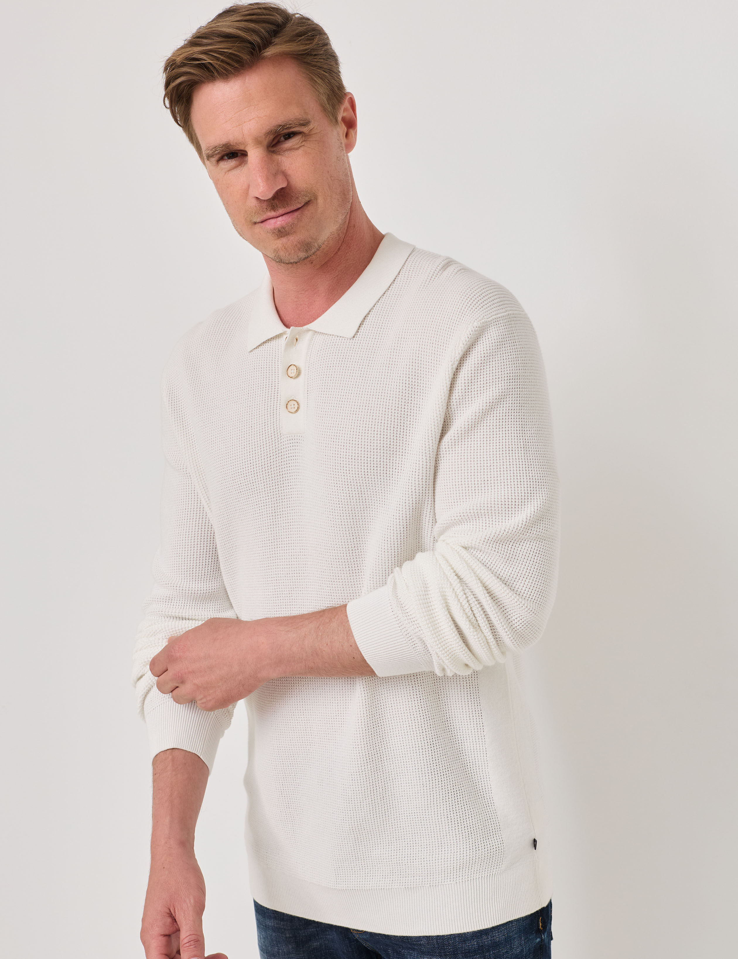 Strickpullover mit Polokragen