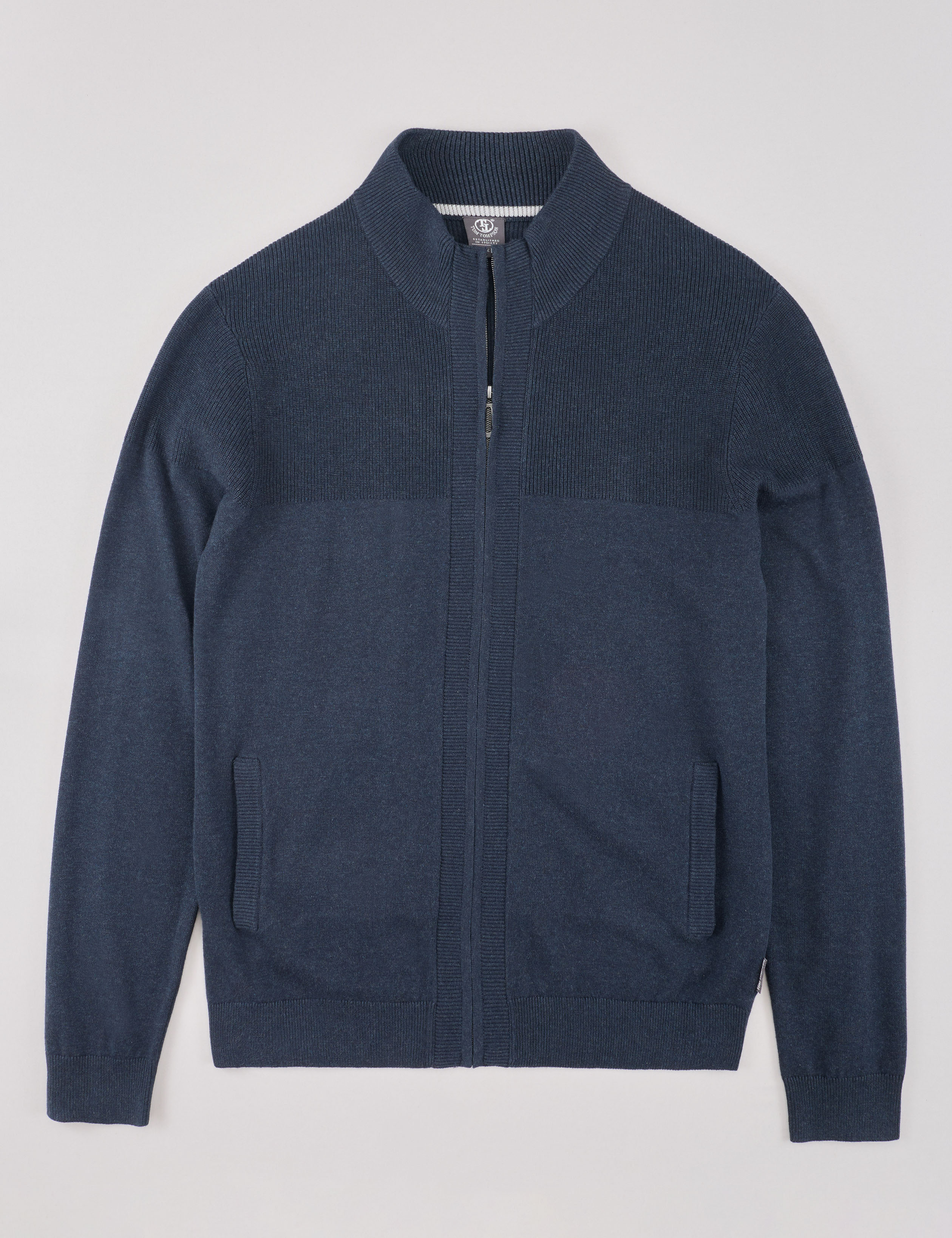Strickjacke mit Stehkragen & Zipp