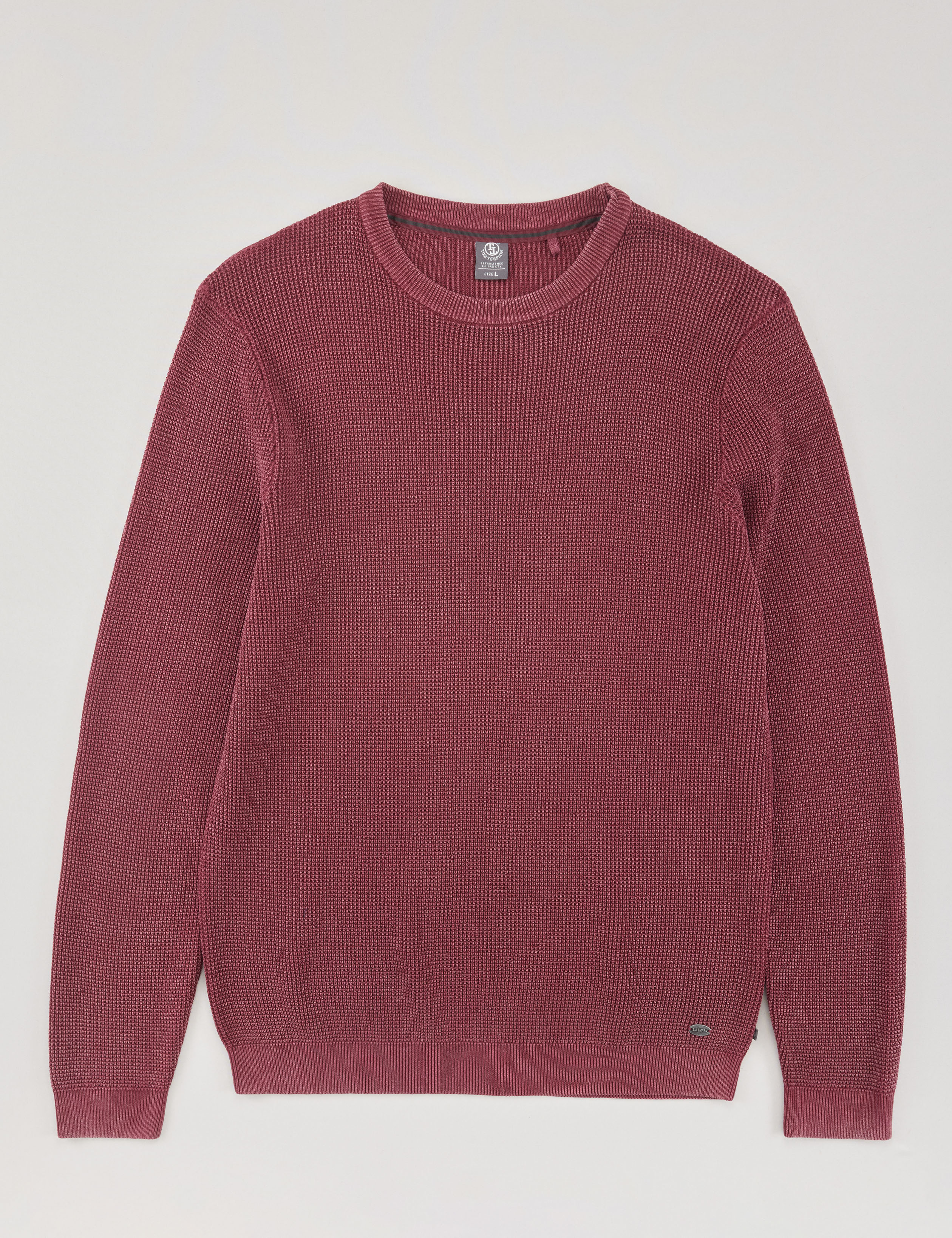 Casual Pullover mit Waffel-Optik