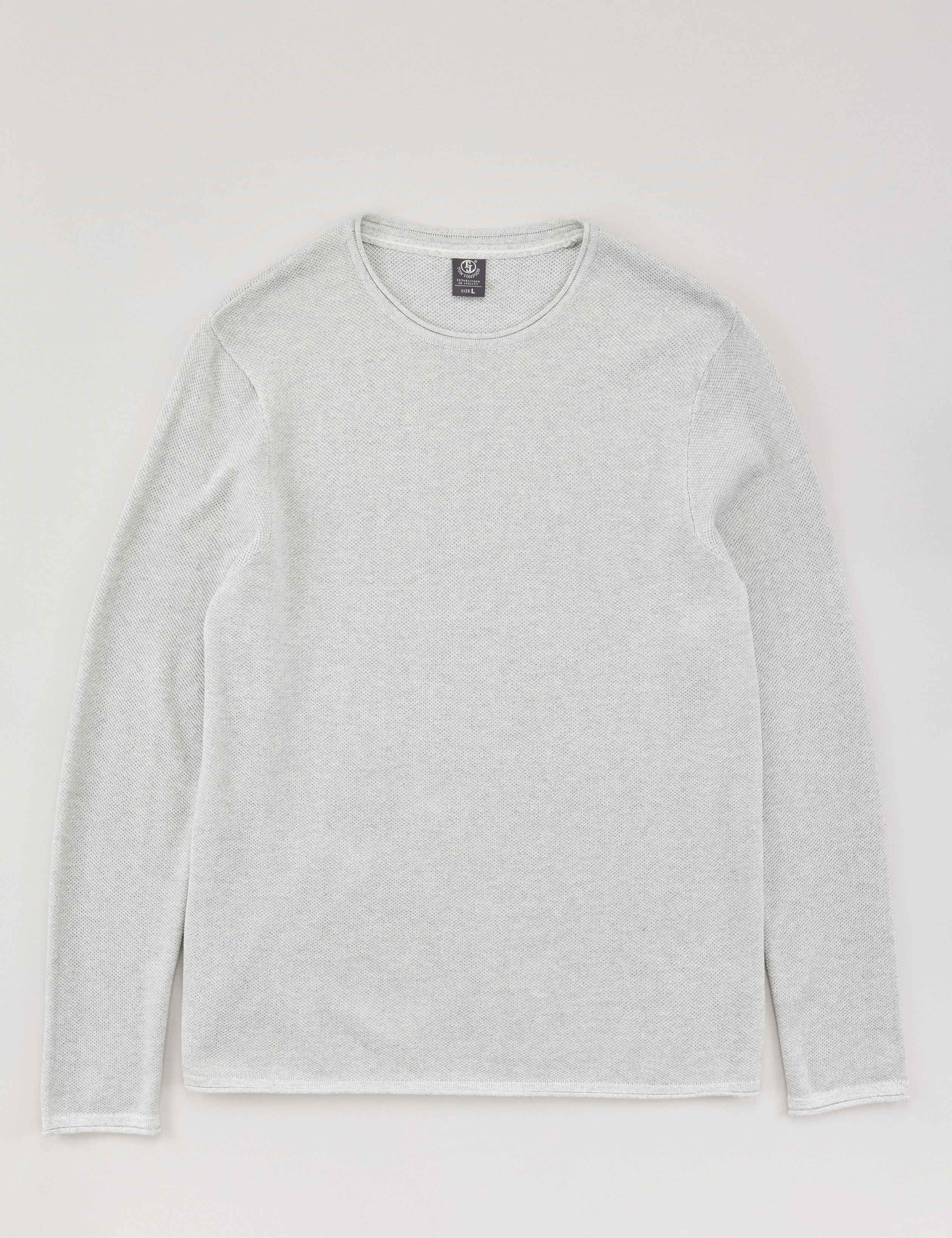 Basic-Pullover mit Struktur-Muster