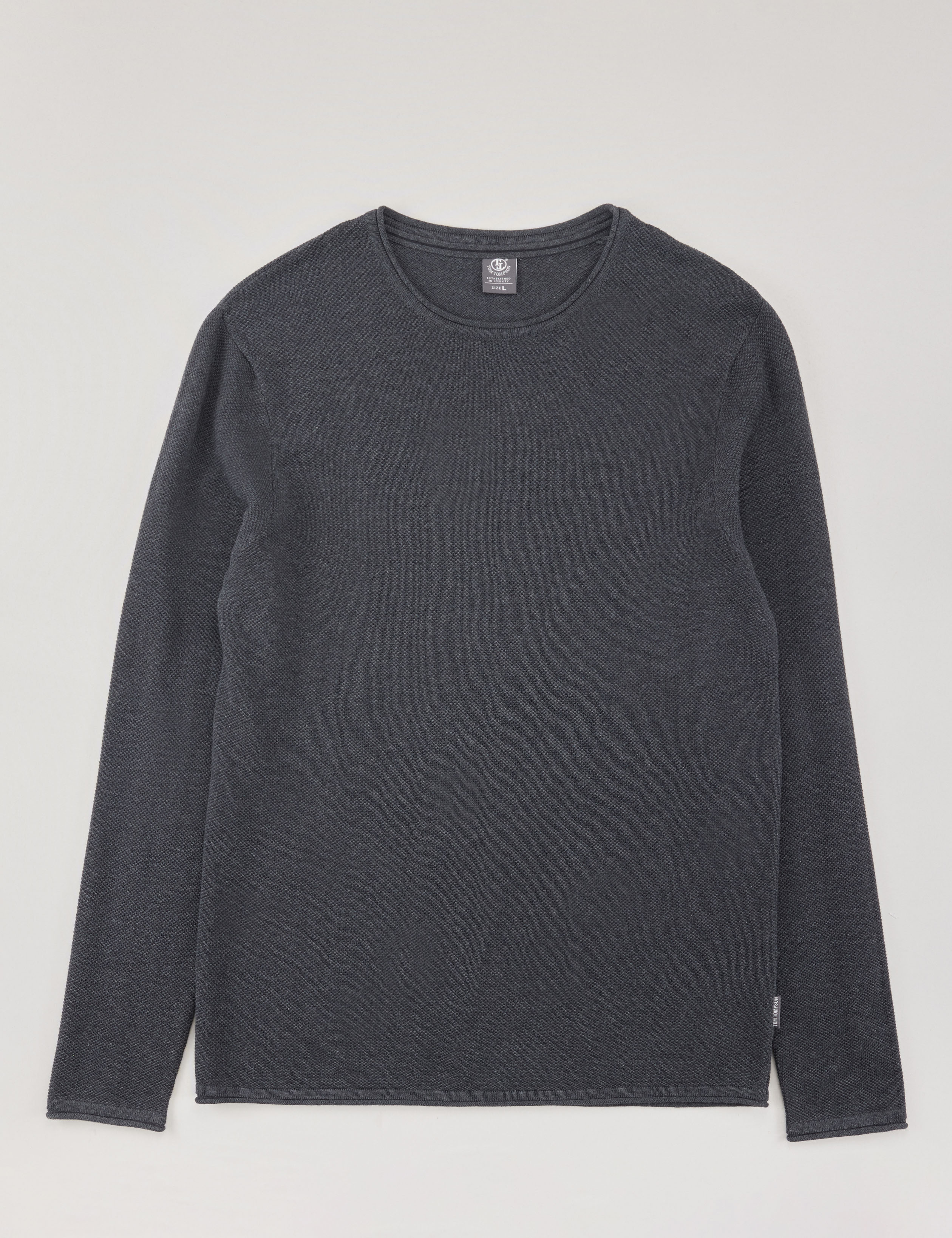 Basic-Pullover mit Struktur-Muster