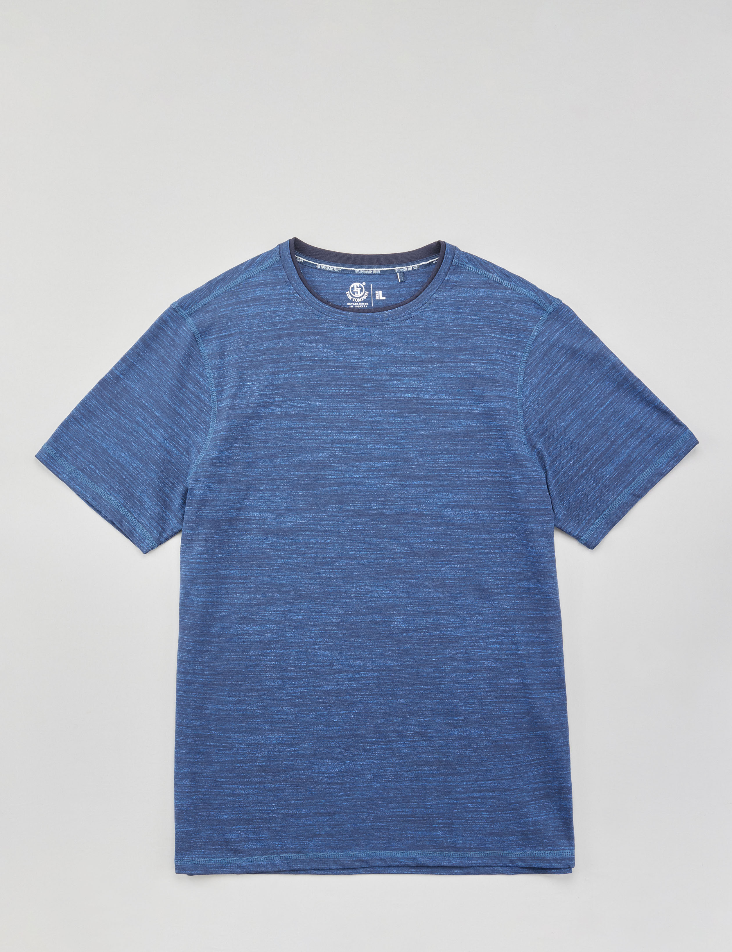 Basic T-Shirt im Melange-Look