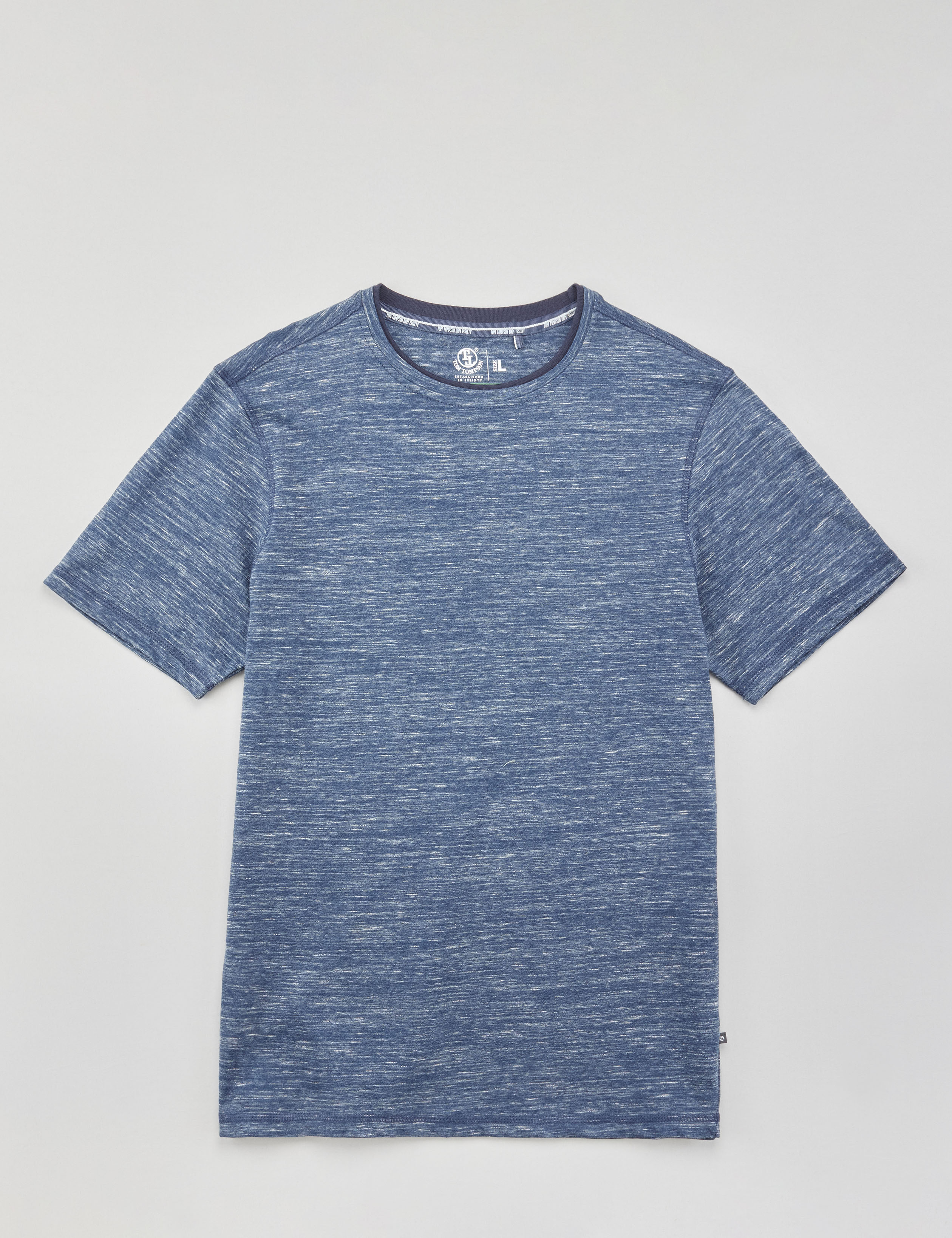 Basic T-Shirt im Melange-Look