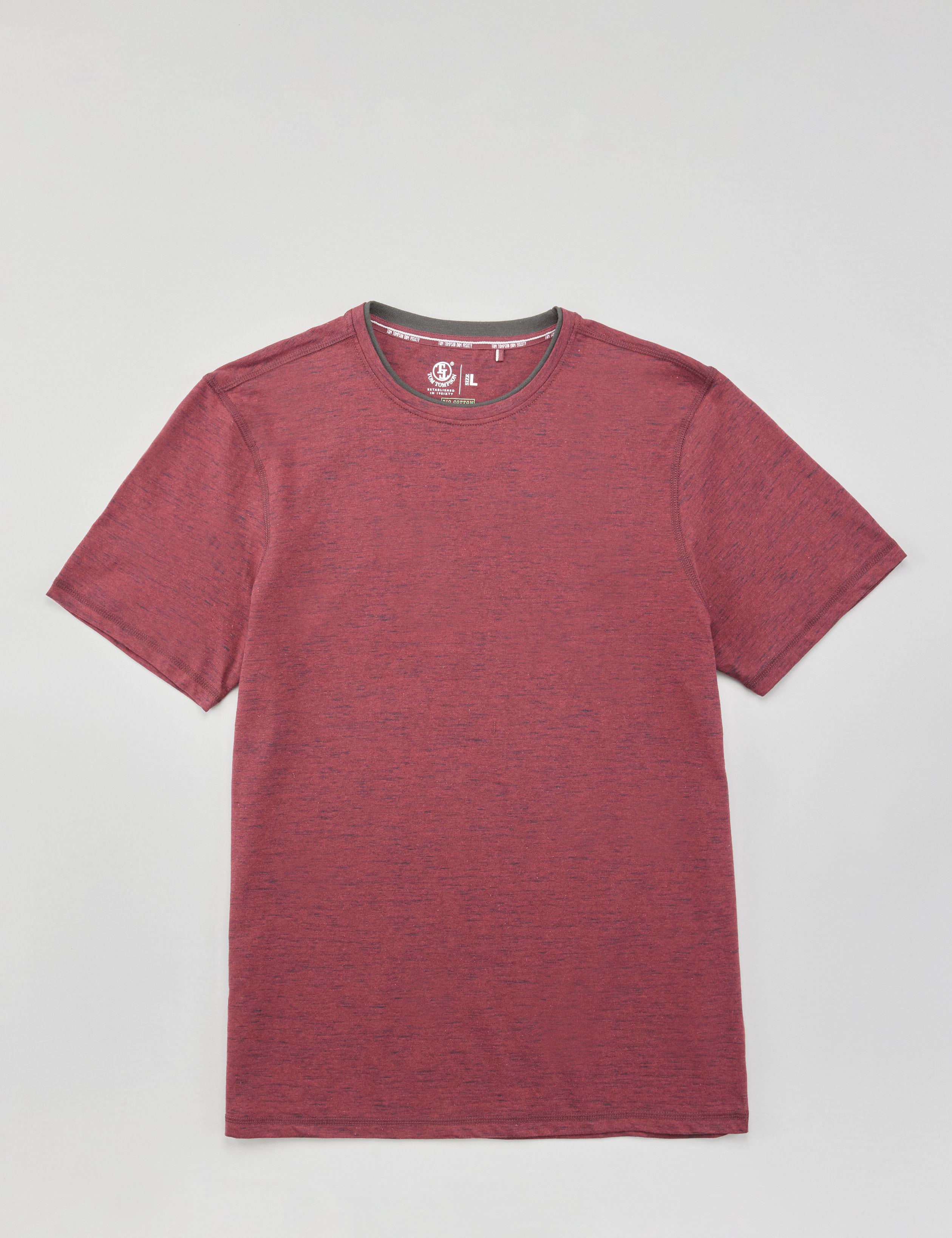 Basic T-Shirt im Melange-Look