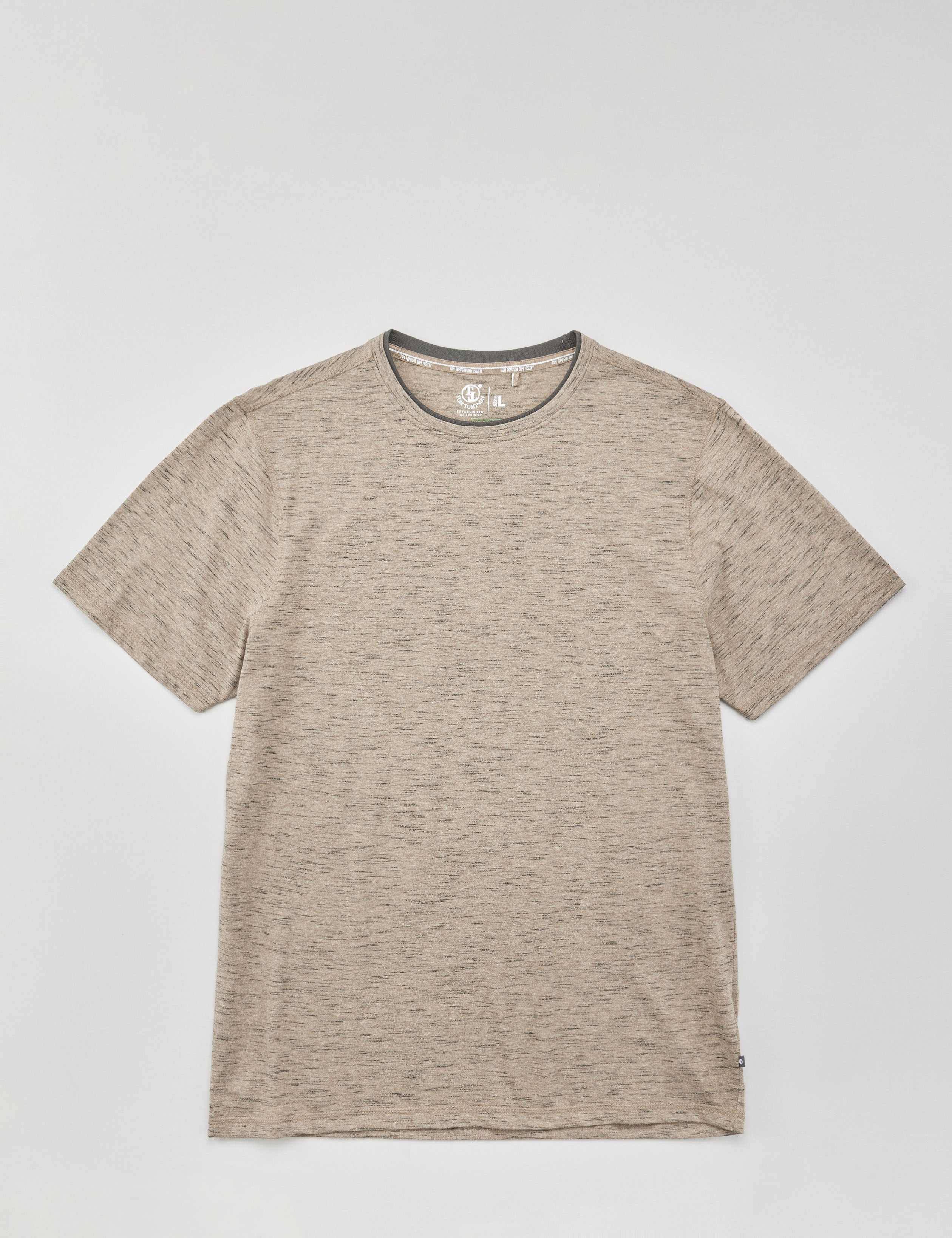 Basic T-Shirt im Melange-Look