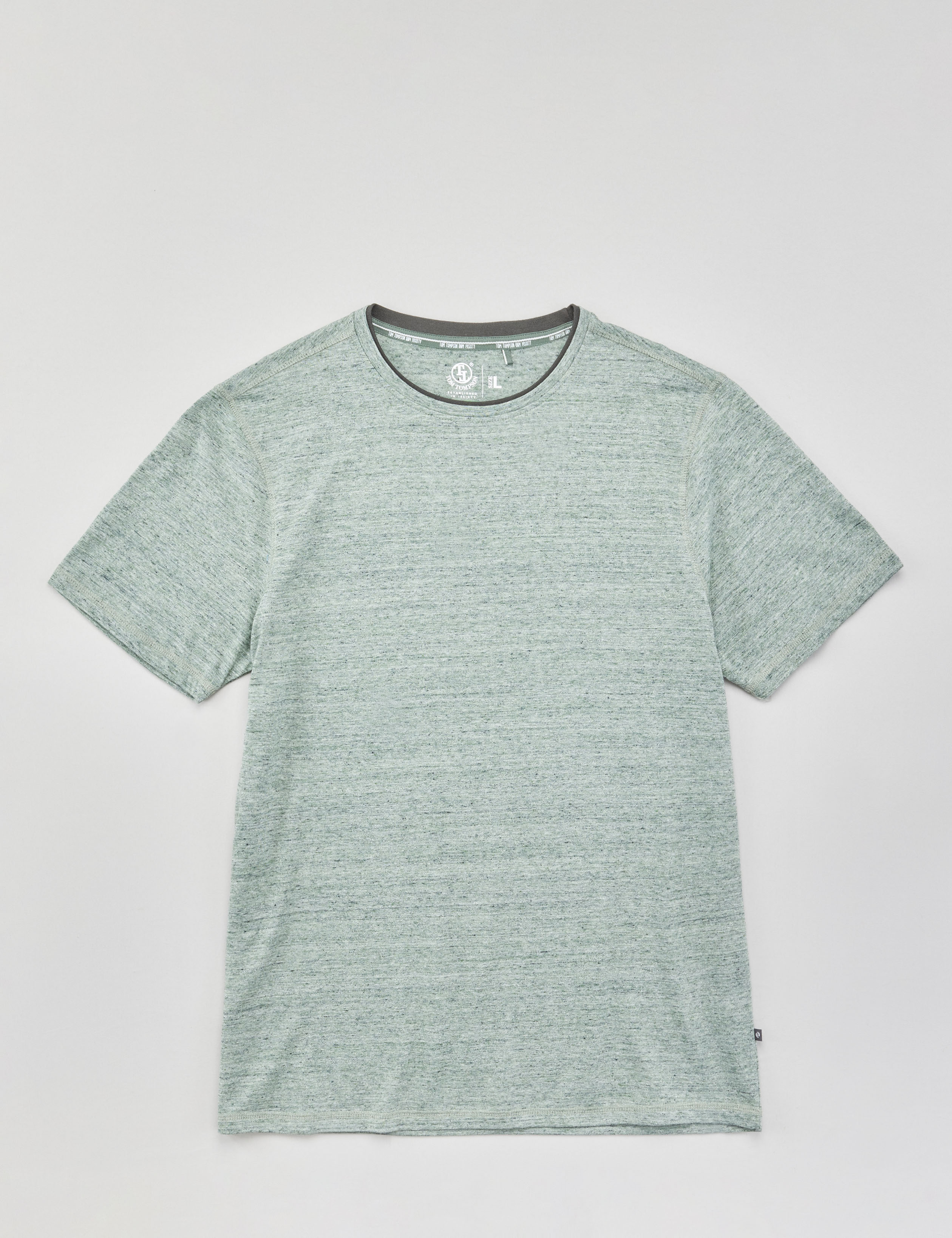 Basic T-Shirt im Melange-Look