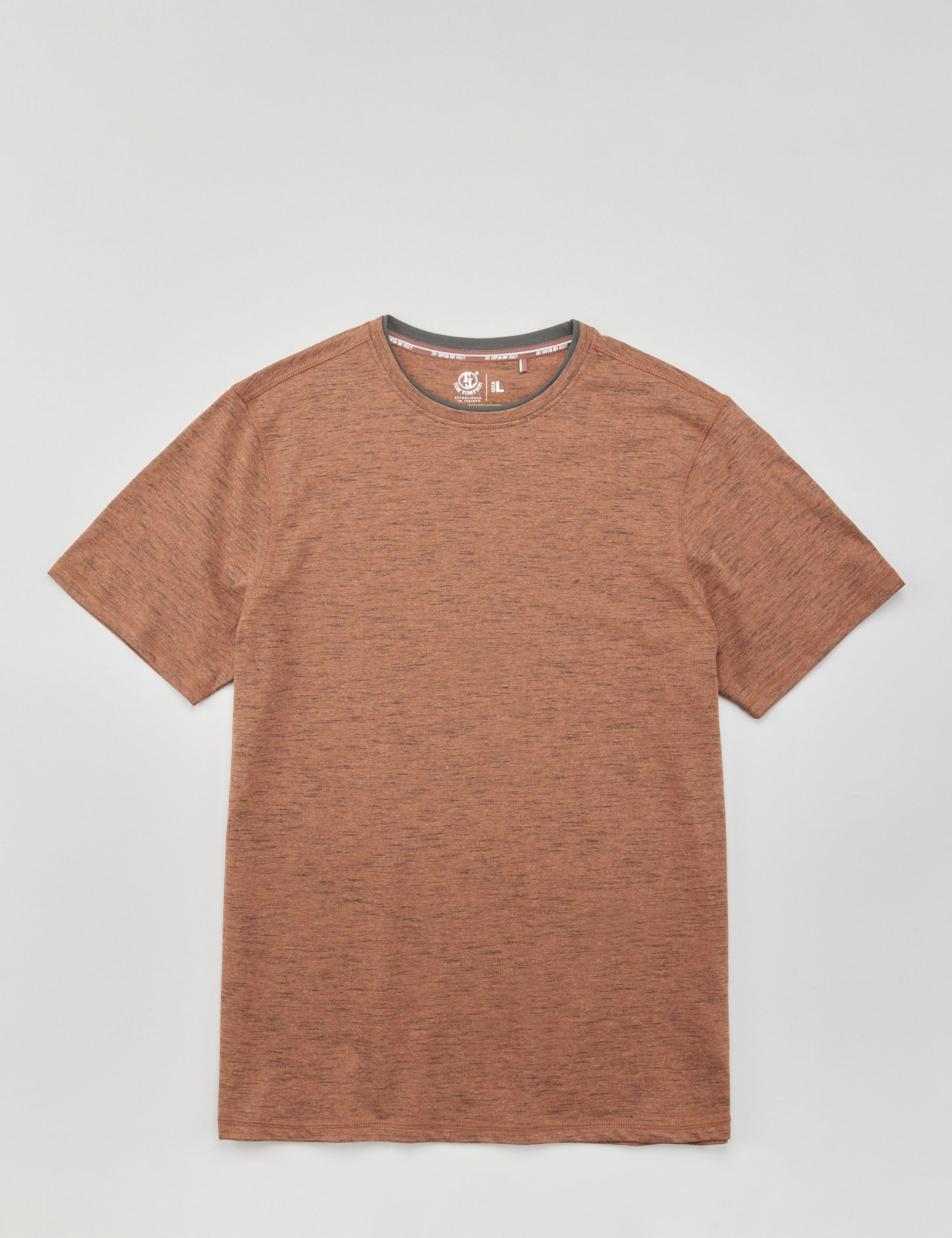 Basic T-Shirt im Melange-Look