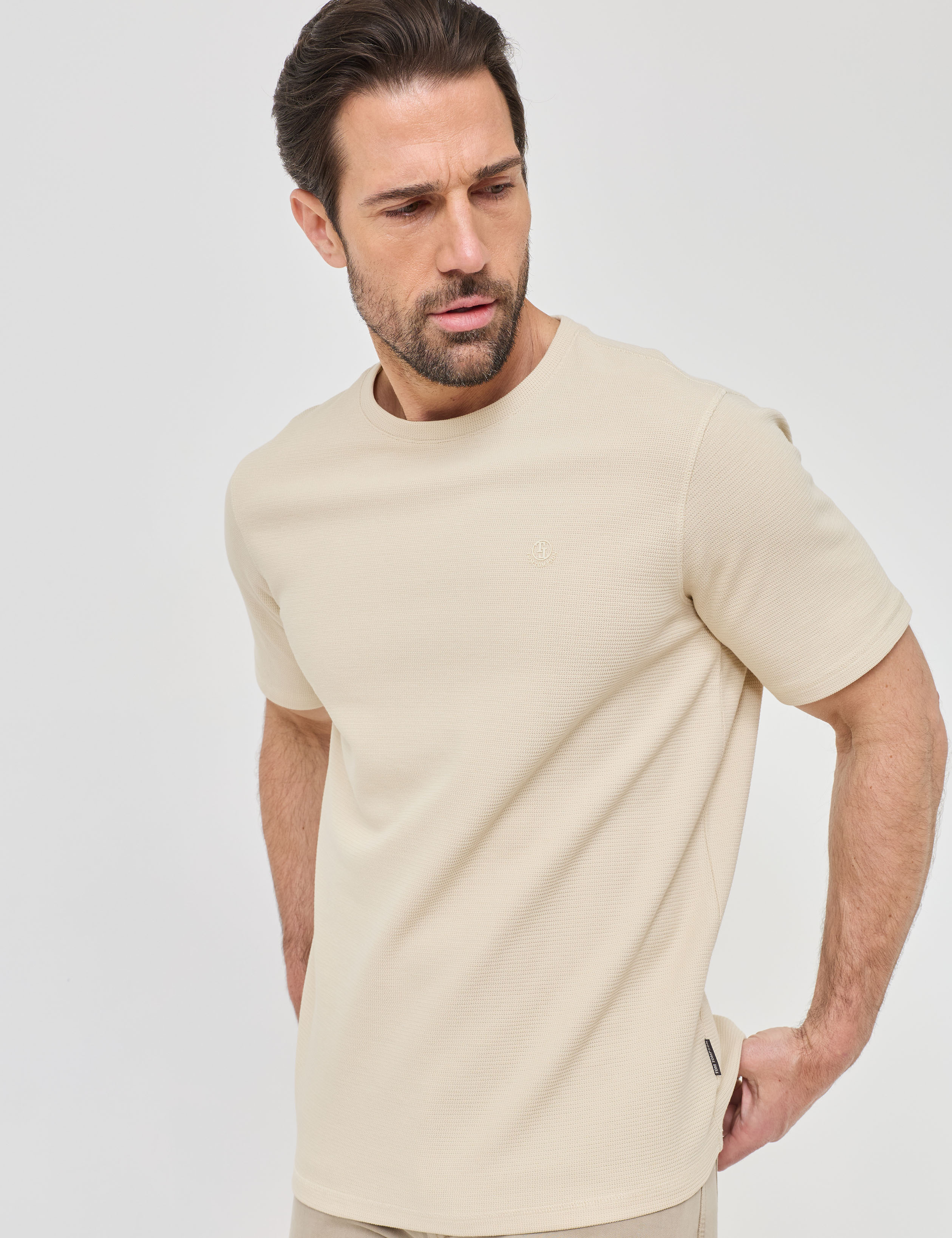 T-Shirt mit Waffelstruktur