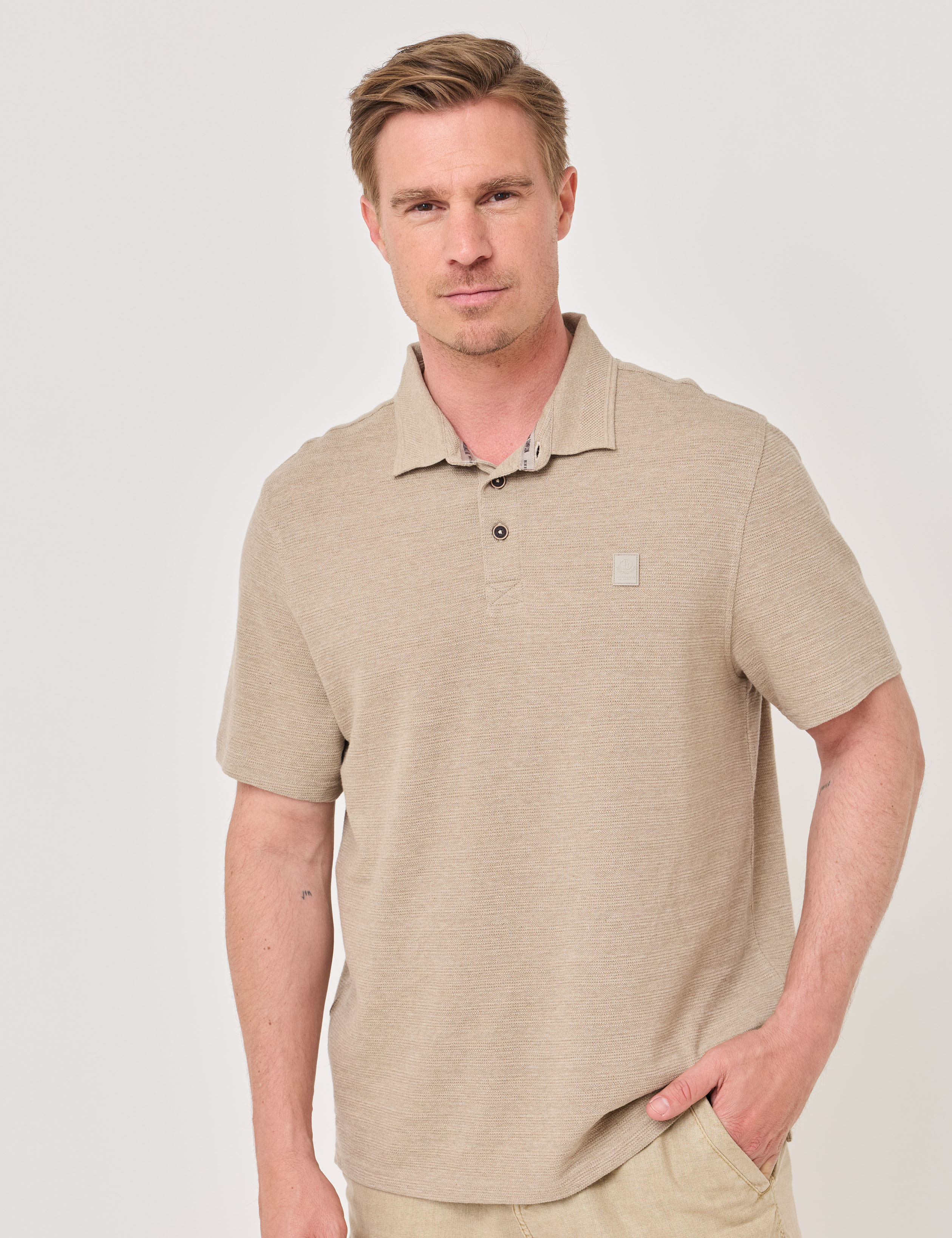 Poloshirt m. dezenter Struktur