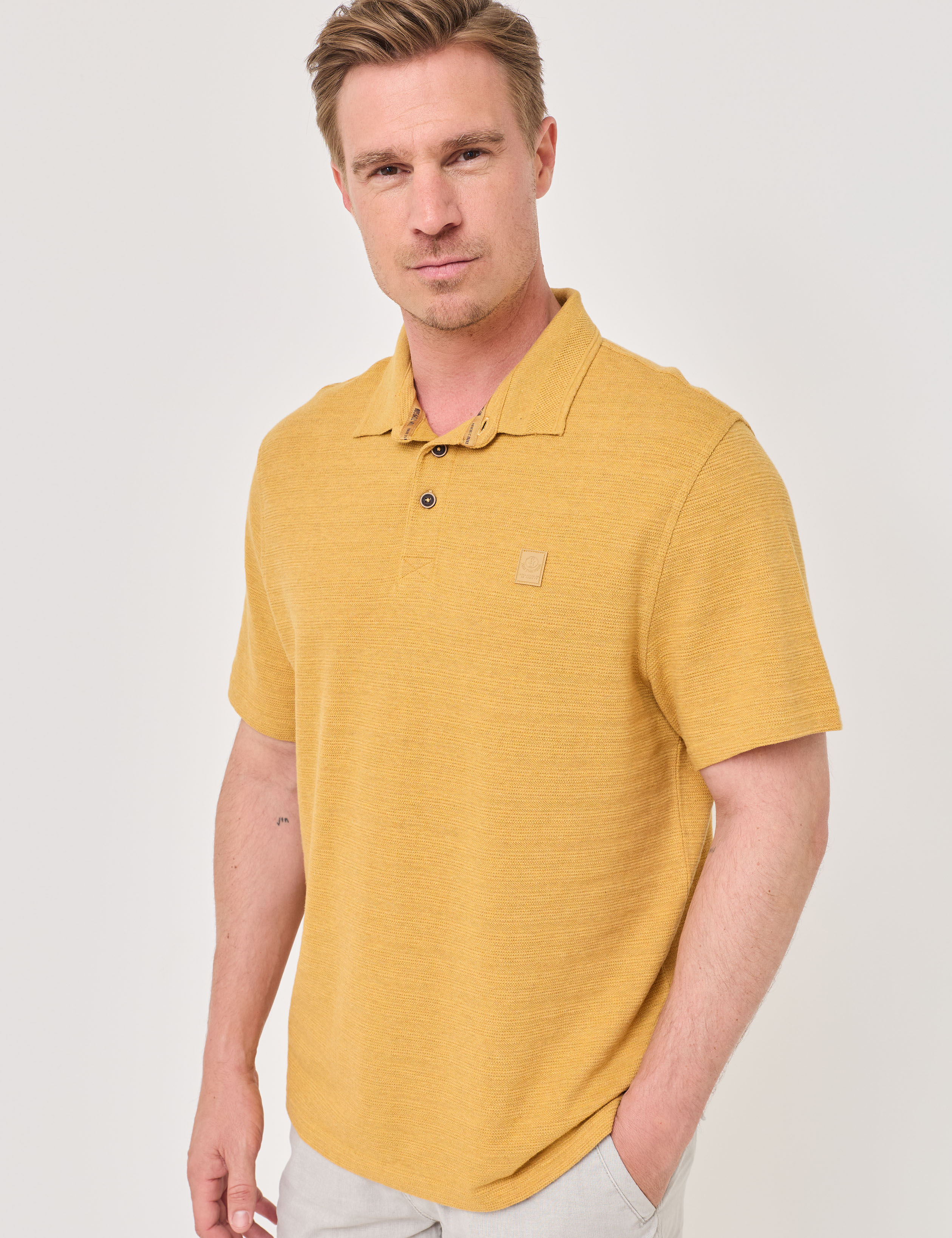 Poloshirt m. dezenter Struktur