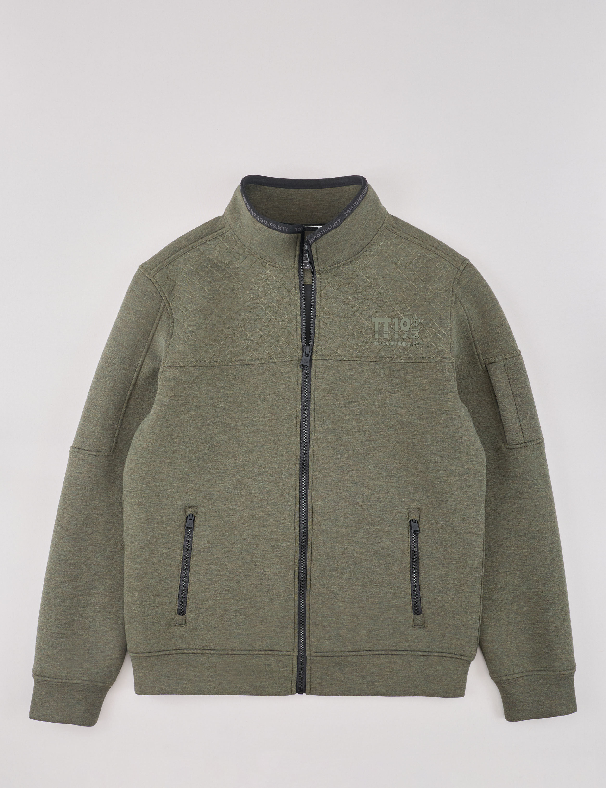 Sweat-Cardigan aus Scuba-Material