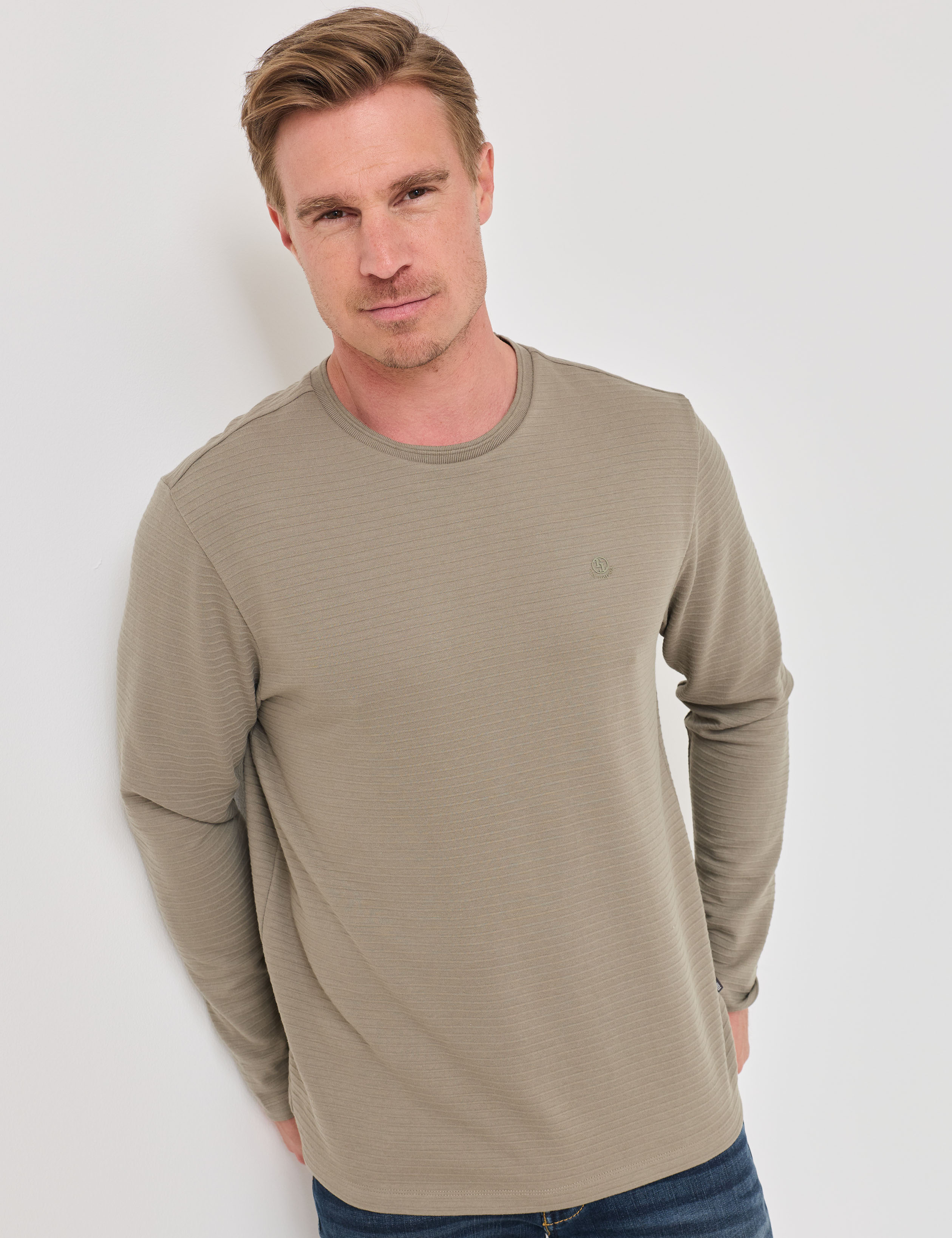 Longsleeve mit Streifen-Struktur
