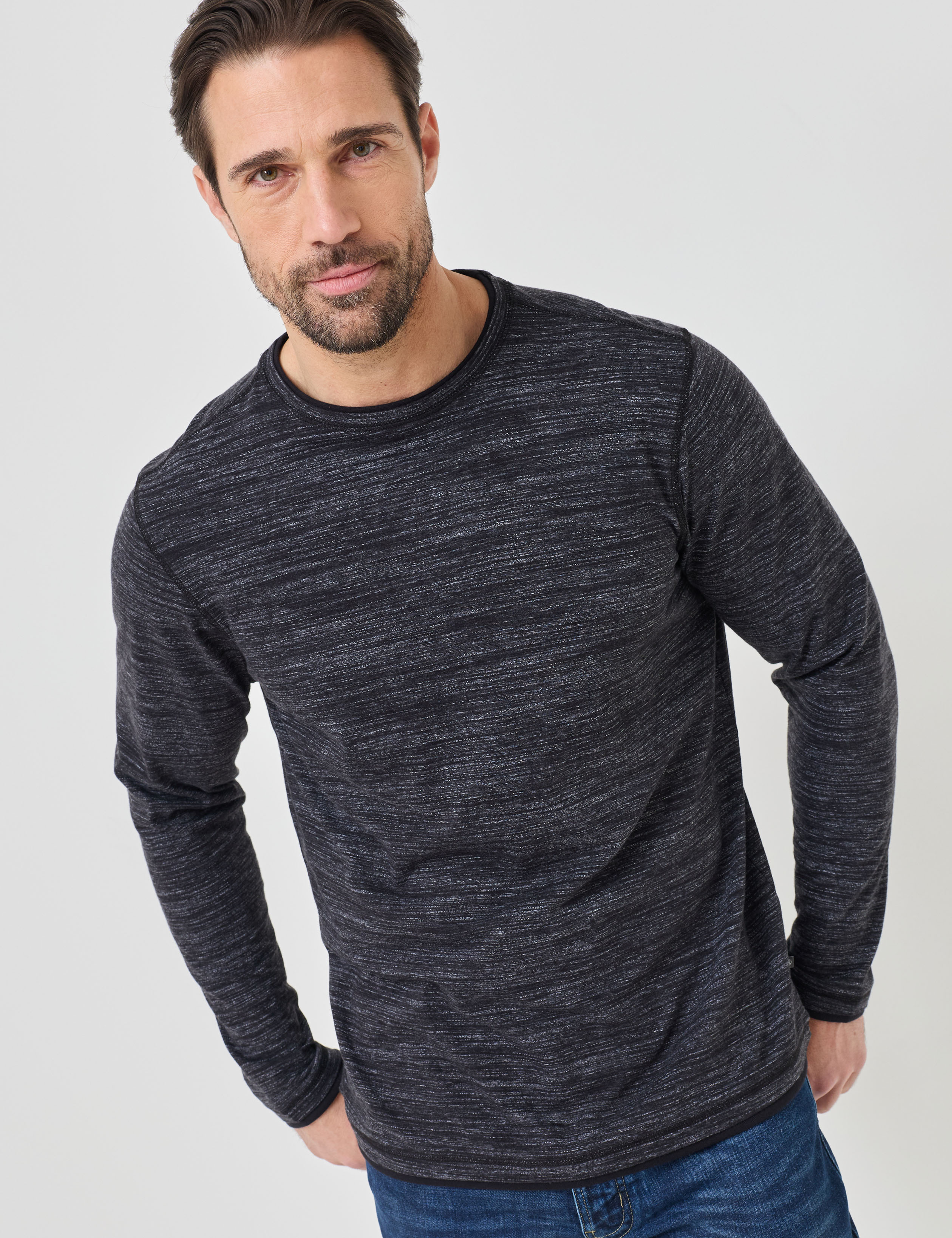 Allrounder: Meliertes Longsleeve