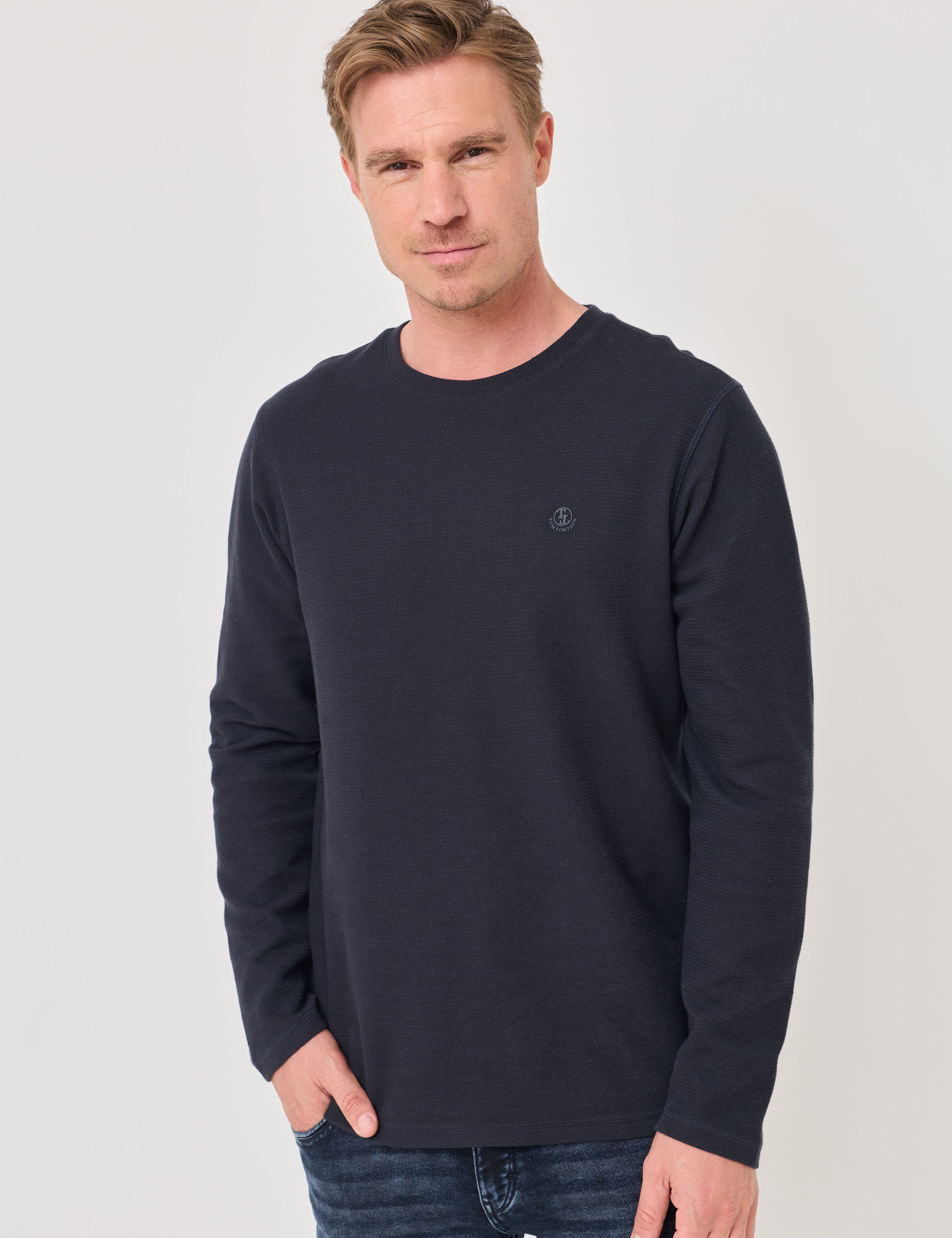 Longsleeve mit Waffel-Optik