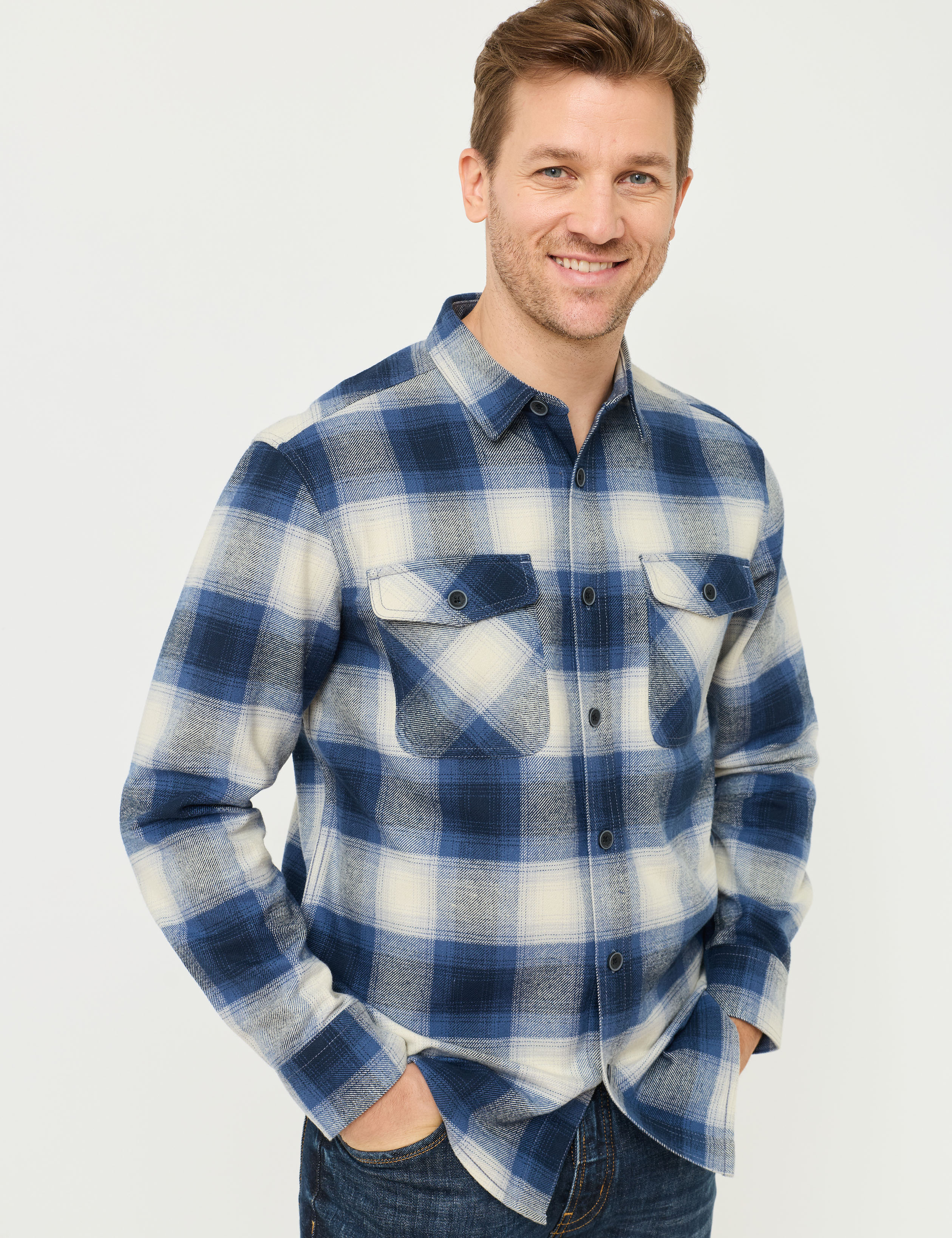 Kariertes Over-Shirt aus Flanell