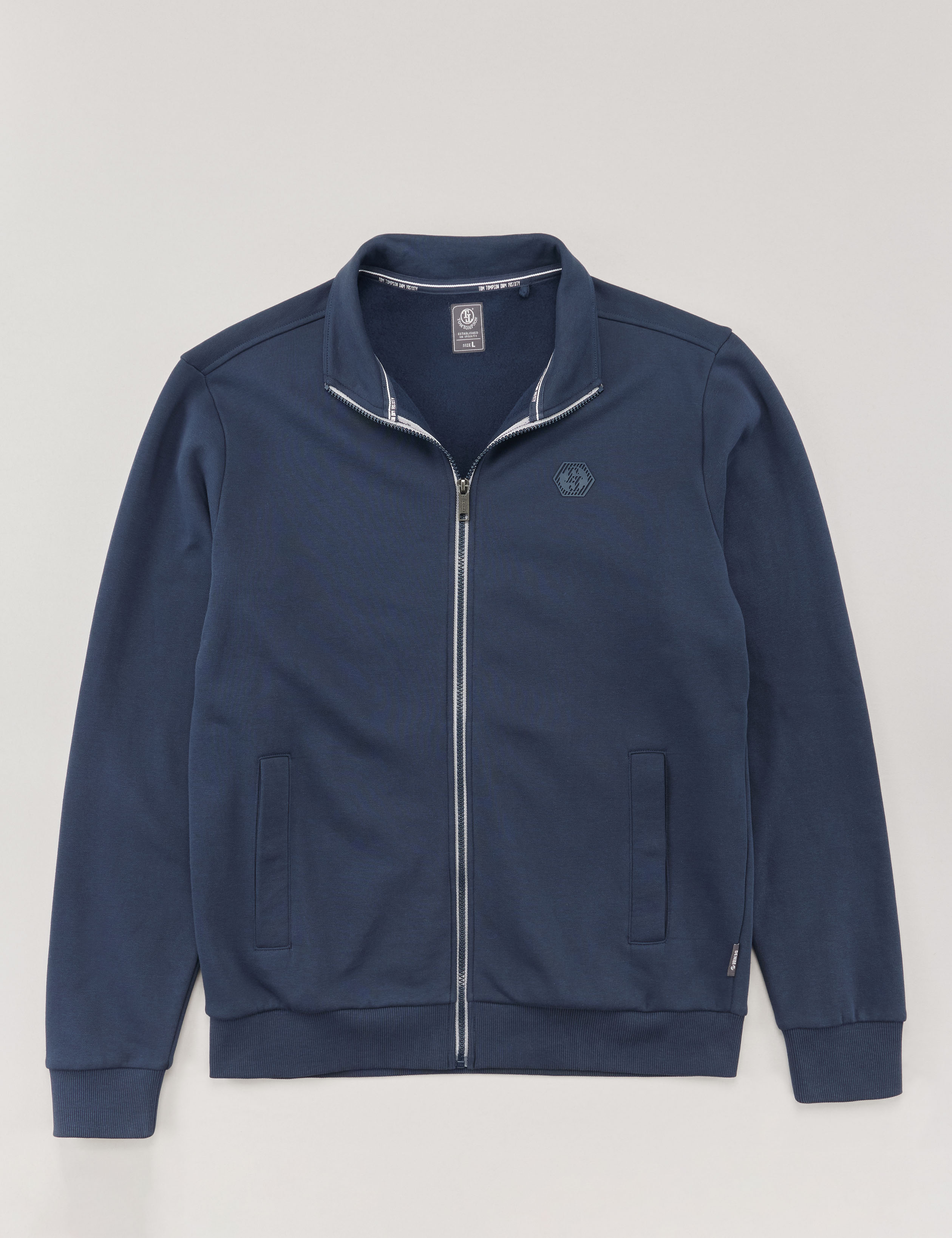 Basic-Sweatjacke mit Stehkragen