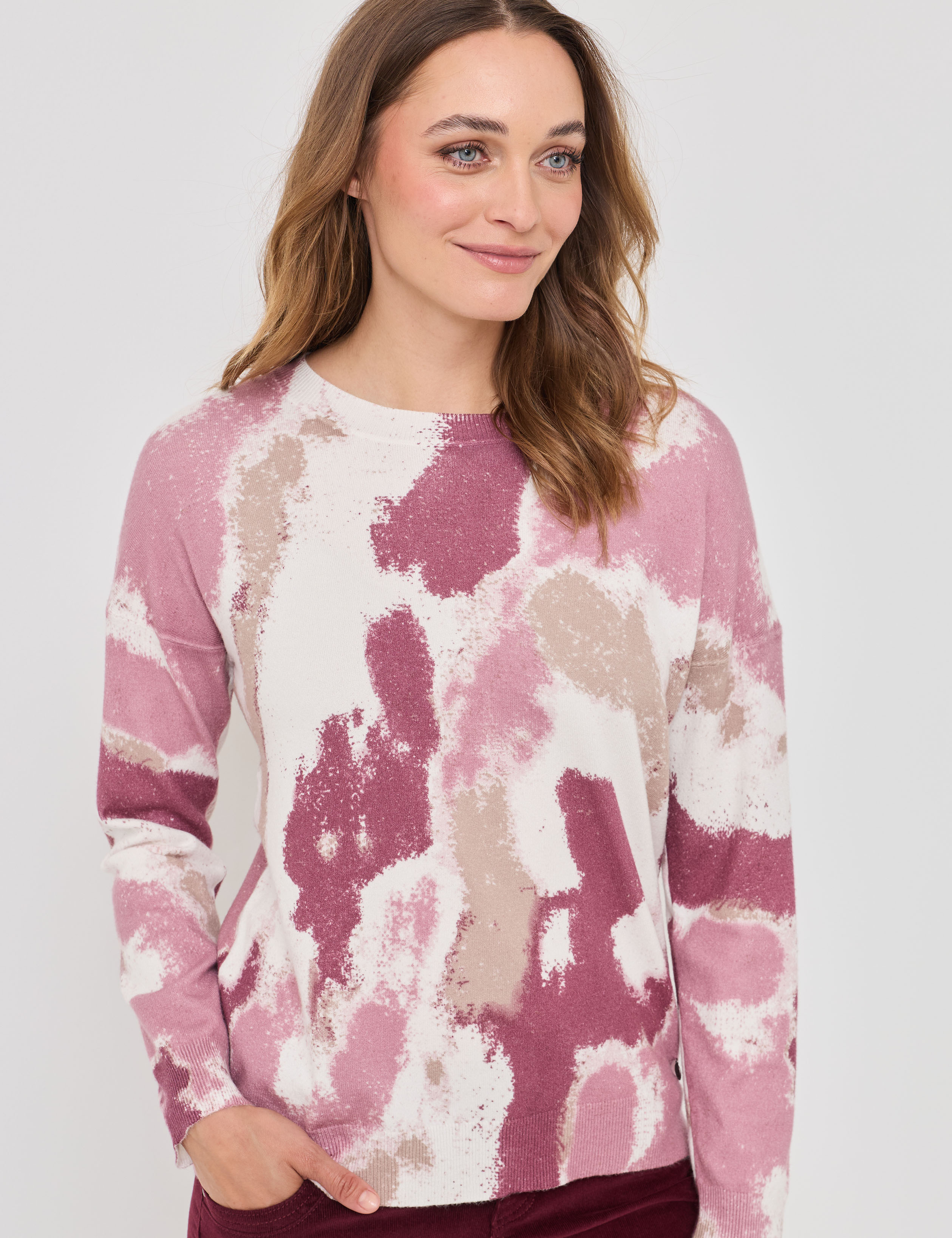 Weicher Pullover mit Alloverprint