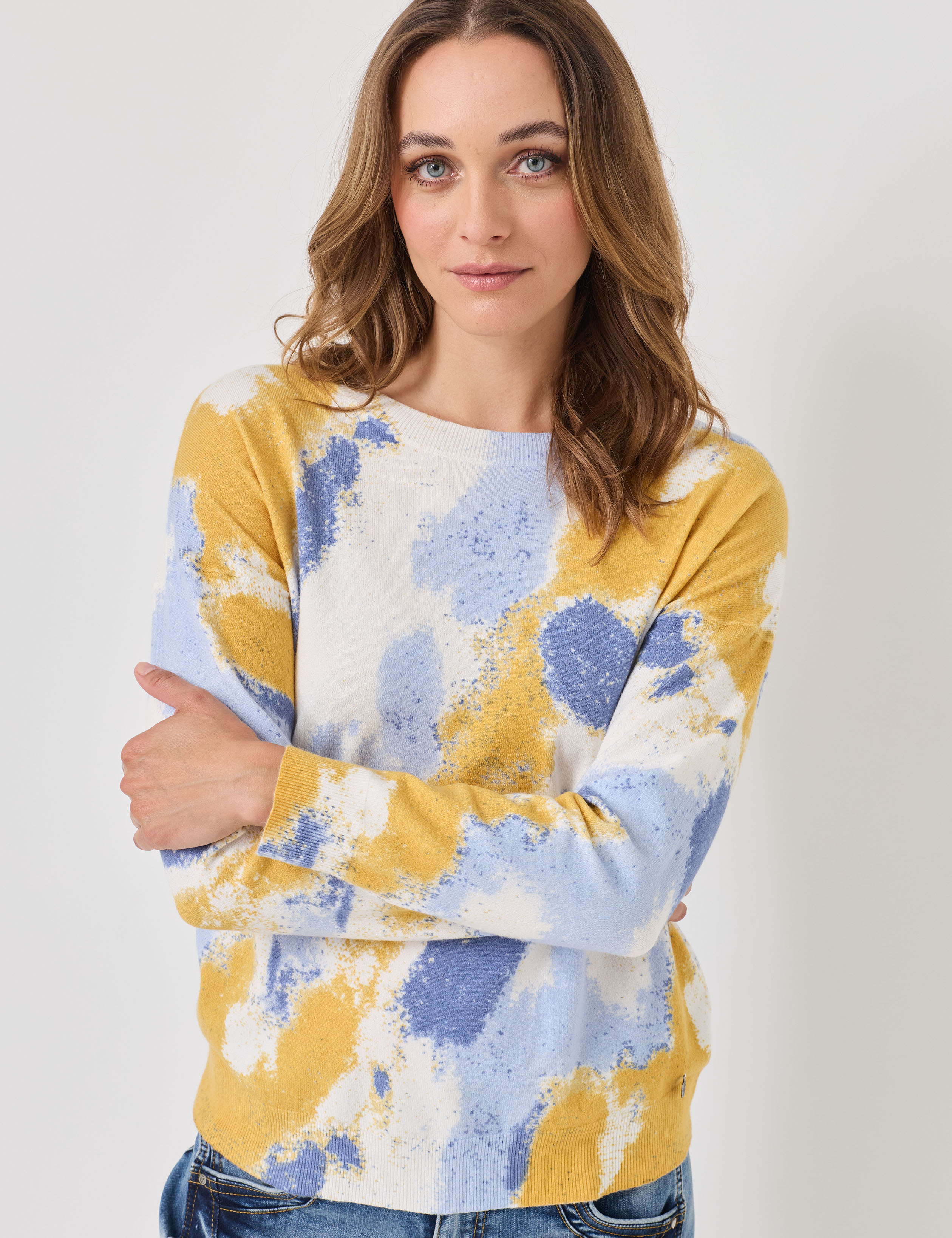 Weicher Pullover mit Alloverprint