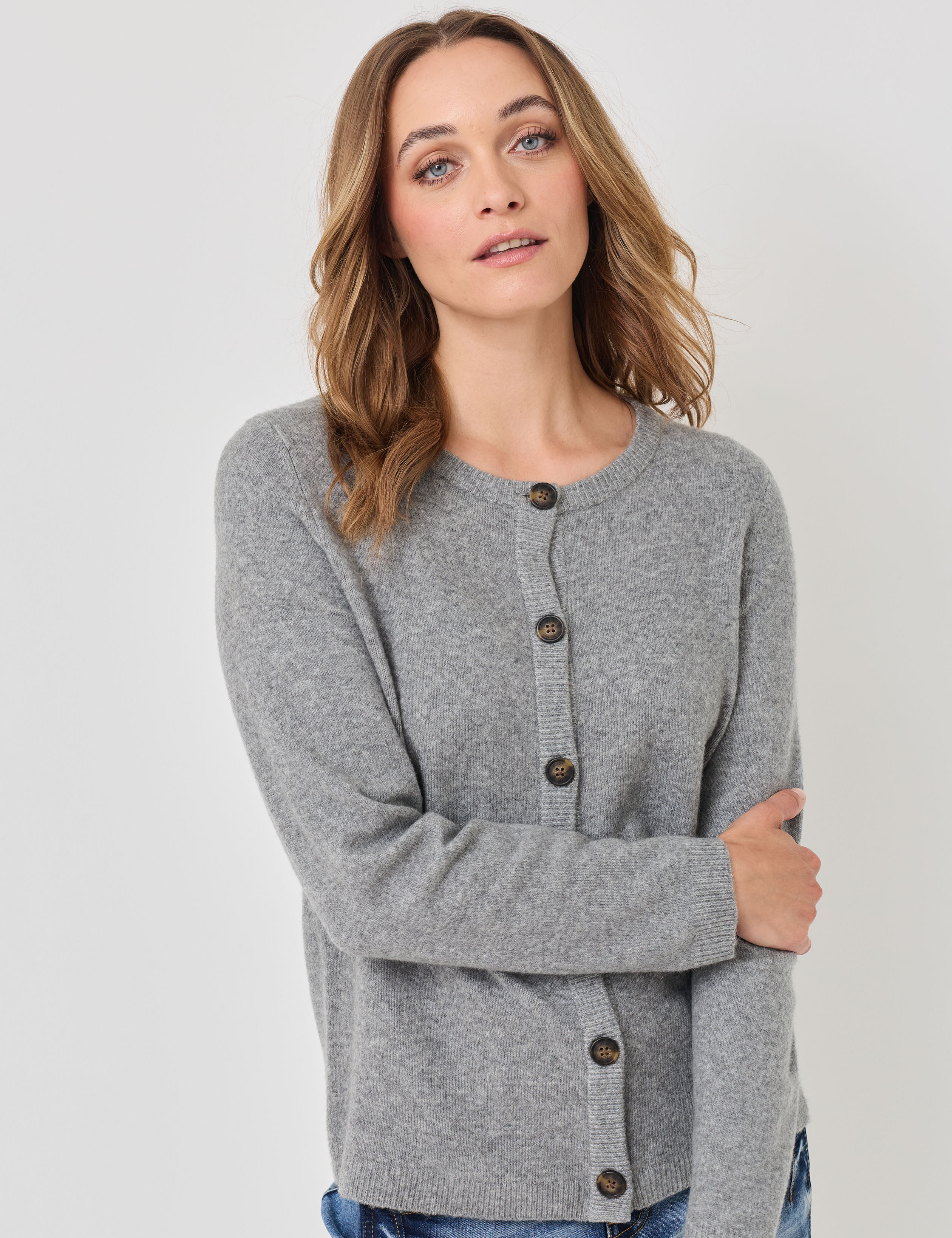 Softe Strickjacke mit Knopfleiste