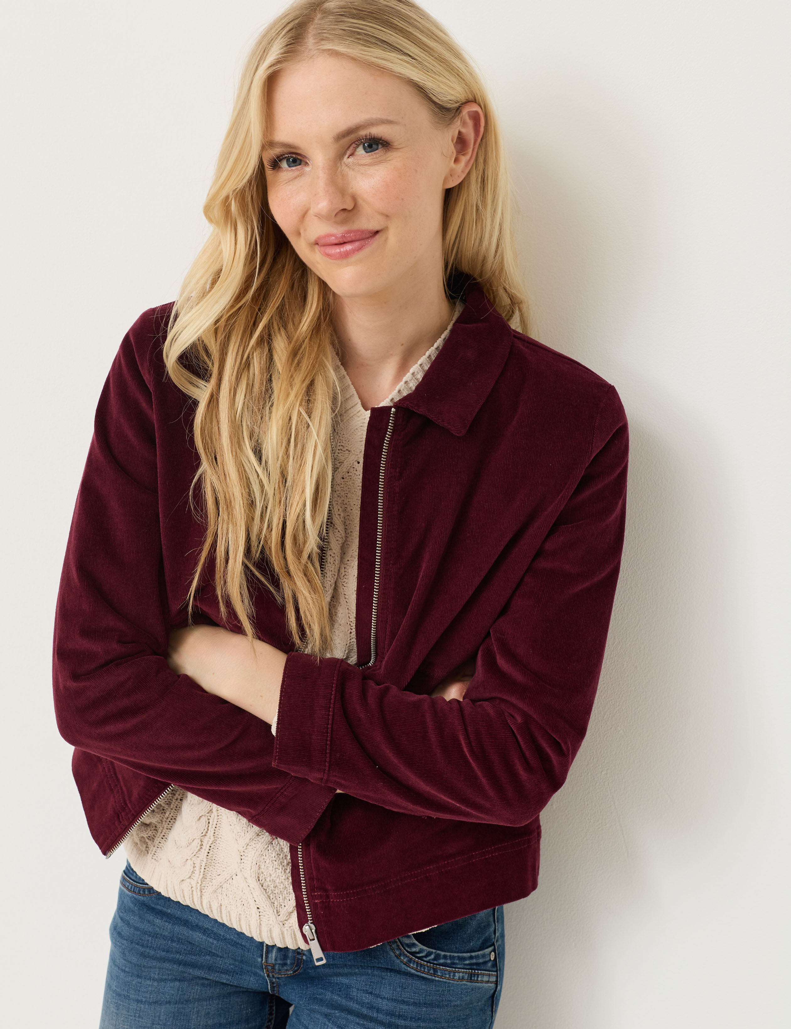 Boxy Kurzjacke aus weichem Cord