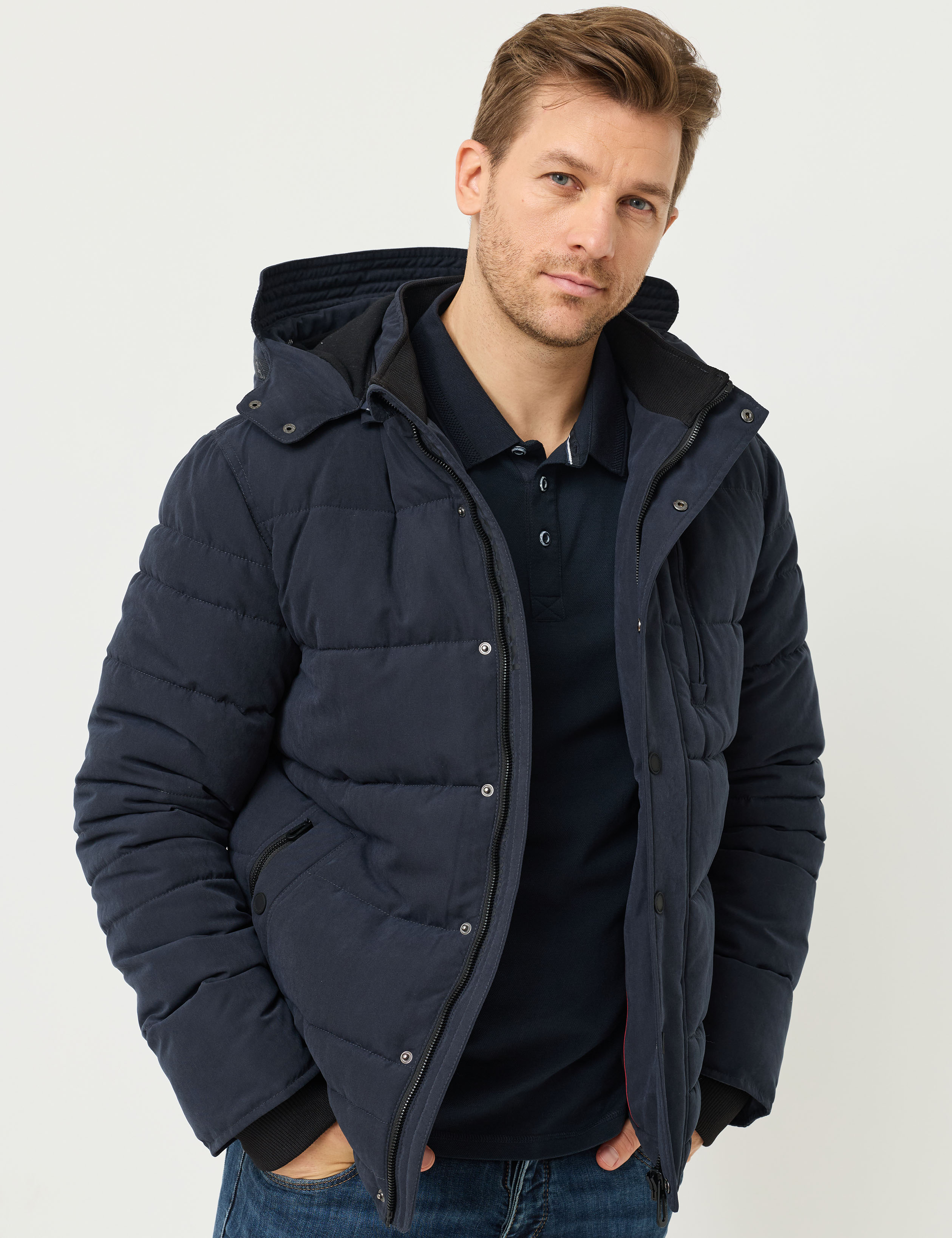 Warme Winter-Jacke, Velours-Effekt