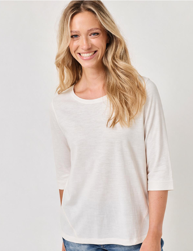 Uni T-Shirt Flammgarn-Struktur