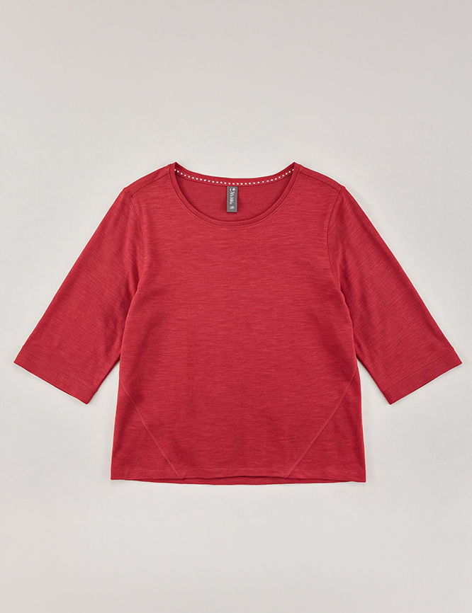 Uni T-Shirt Flammgarn-Struktur