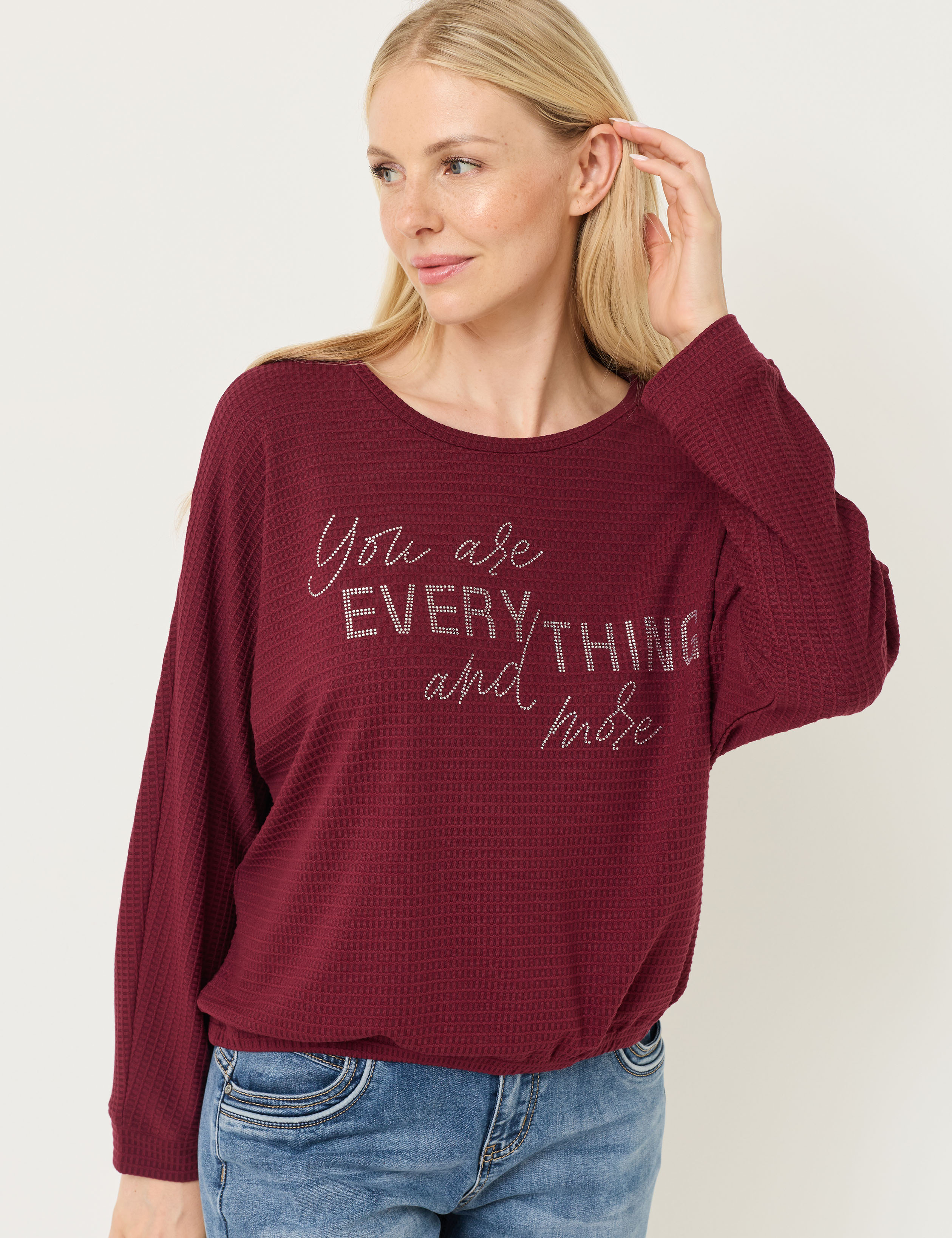 Softes Shirt, Pailletten + Glitzer