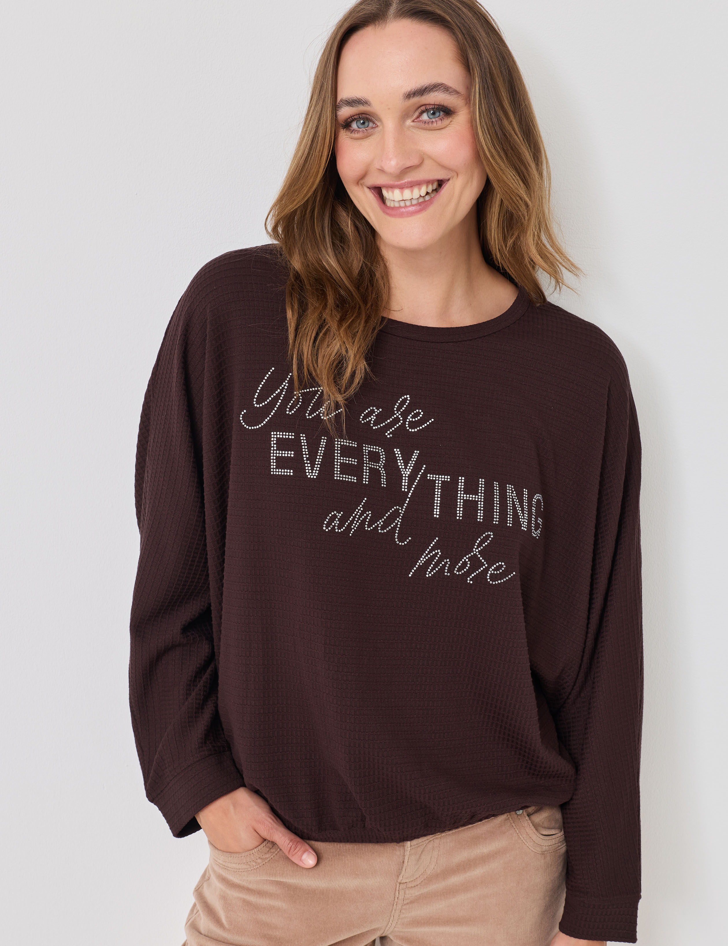 Softes Shirt, Pailletten + Glitzer