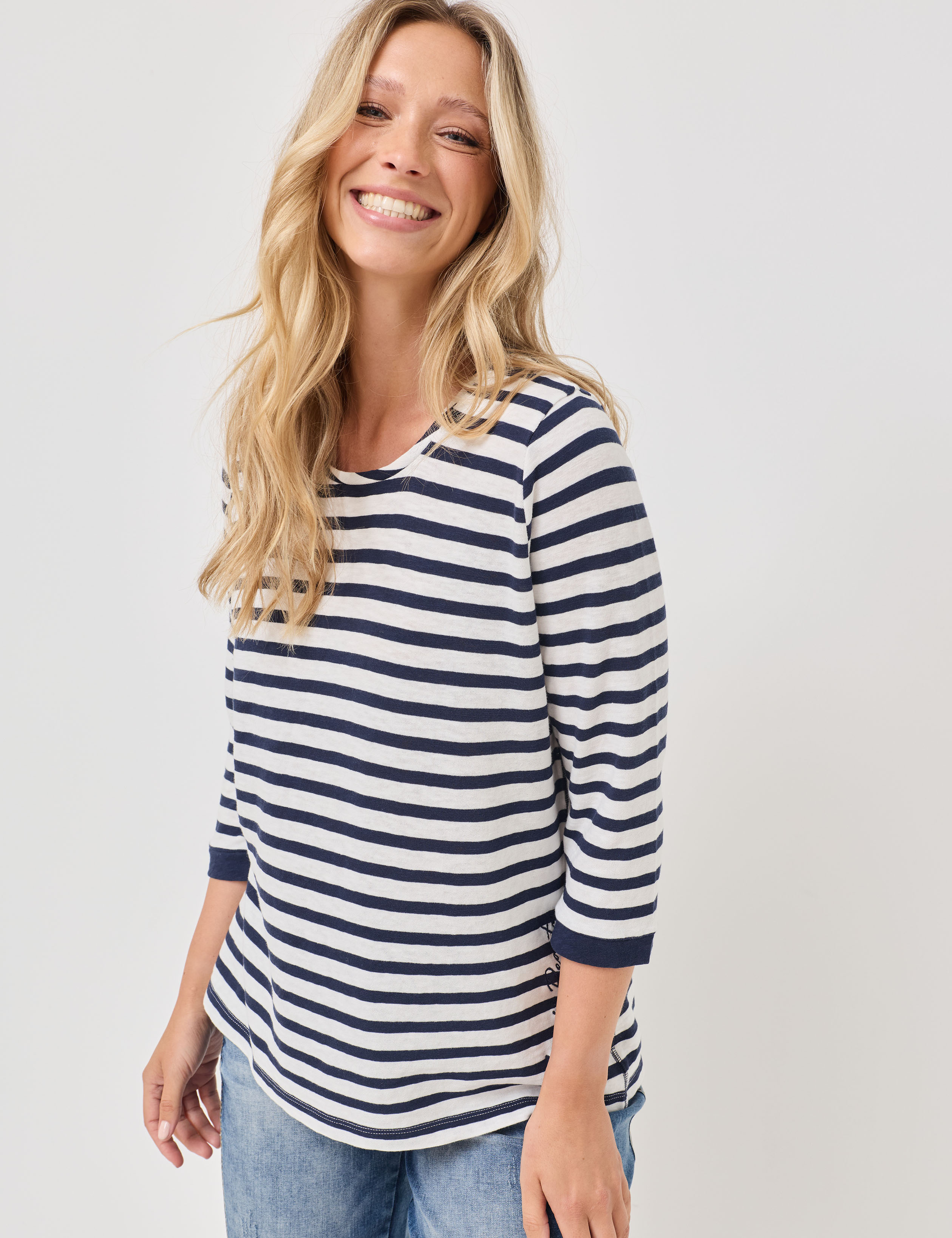Ringel-Shirt mit 3/4 Arm