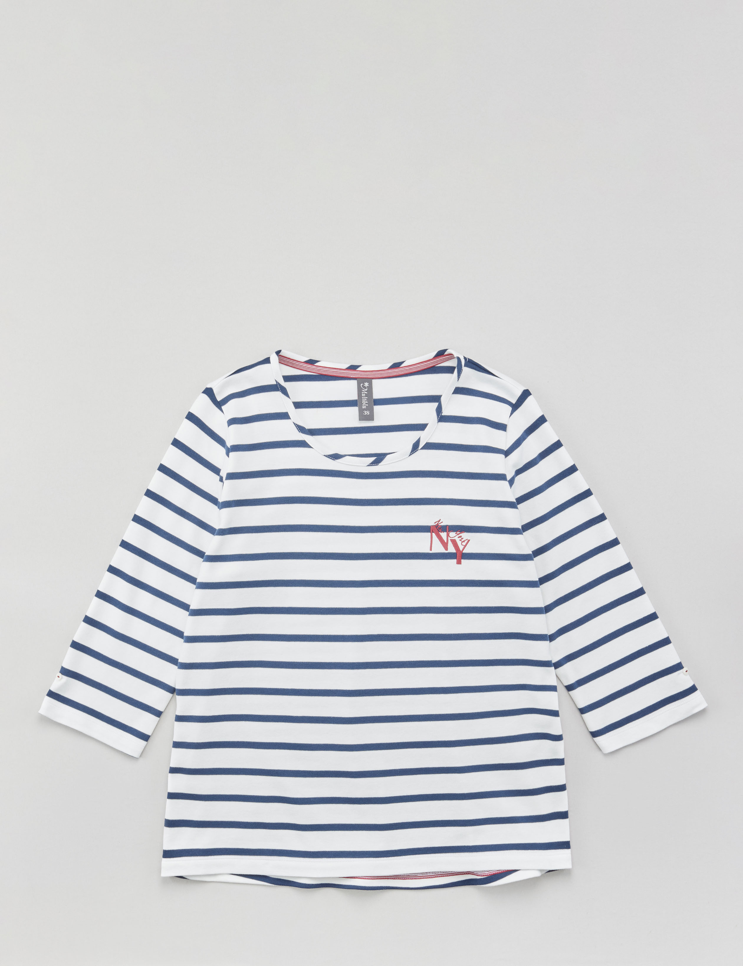 Gestreiftes Shirt, Kontrastdetails