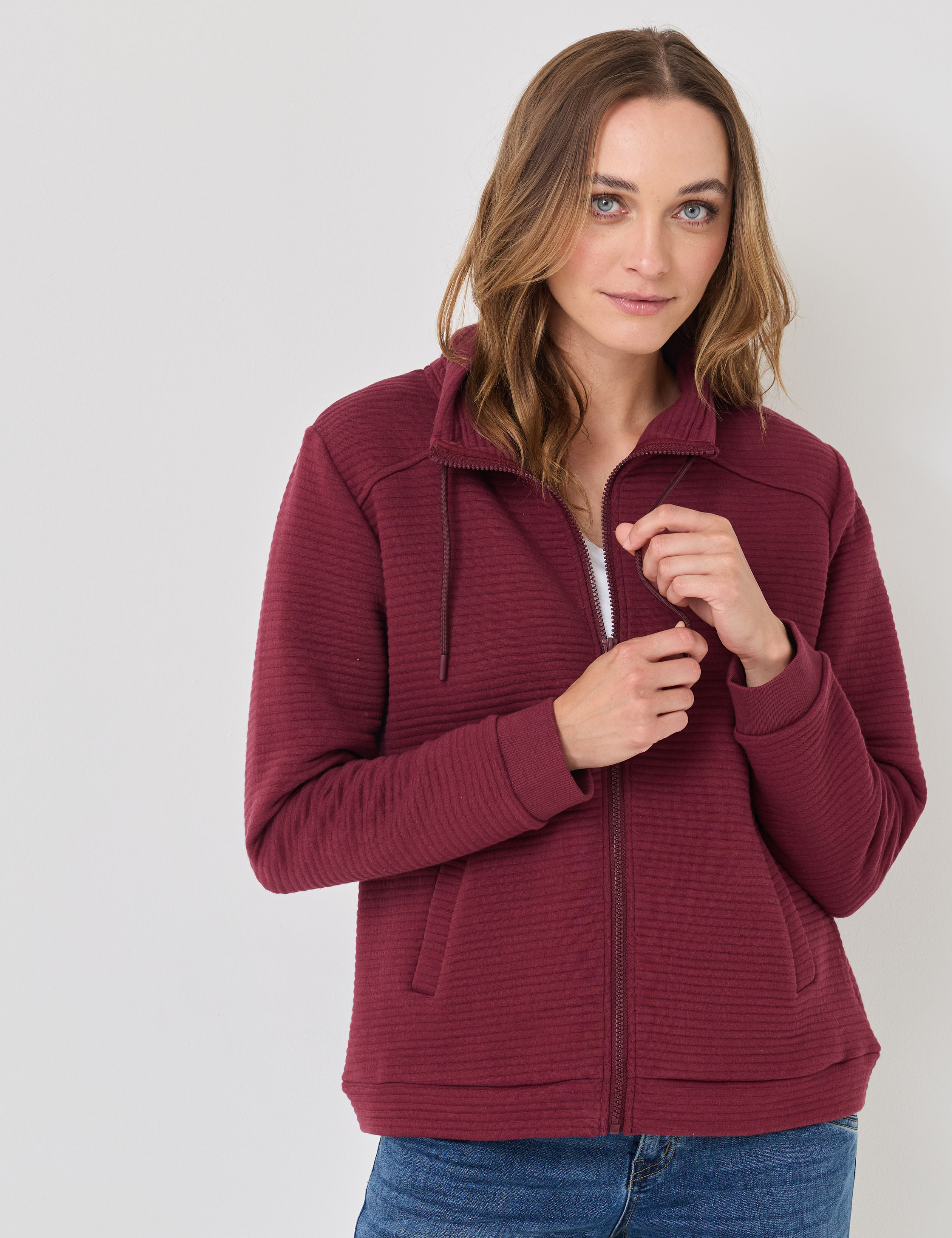Kuschelige Sweatjacke m. Struktur