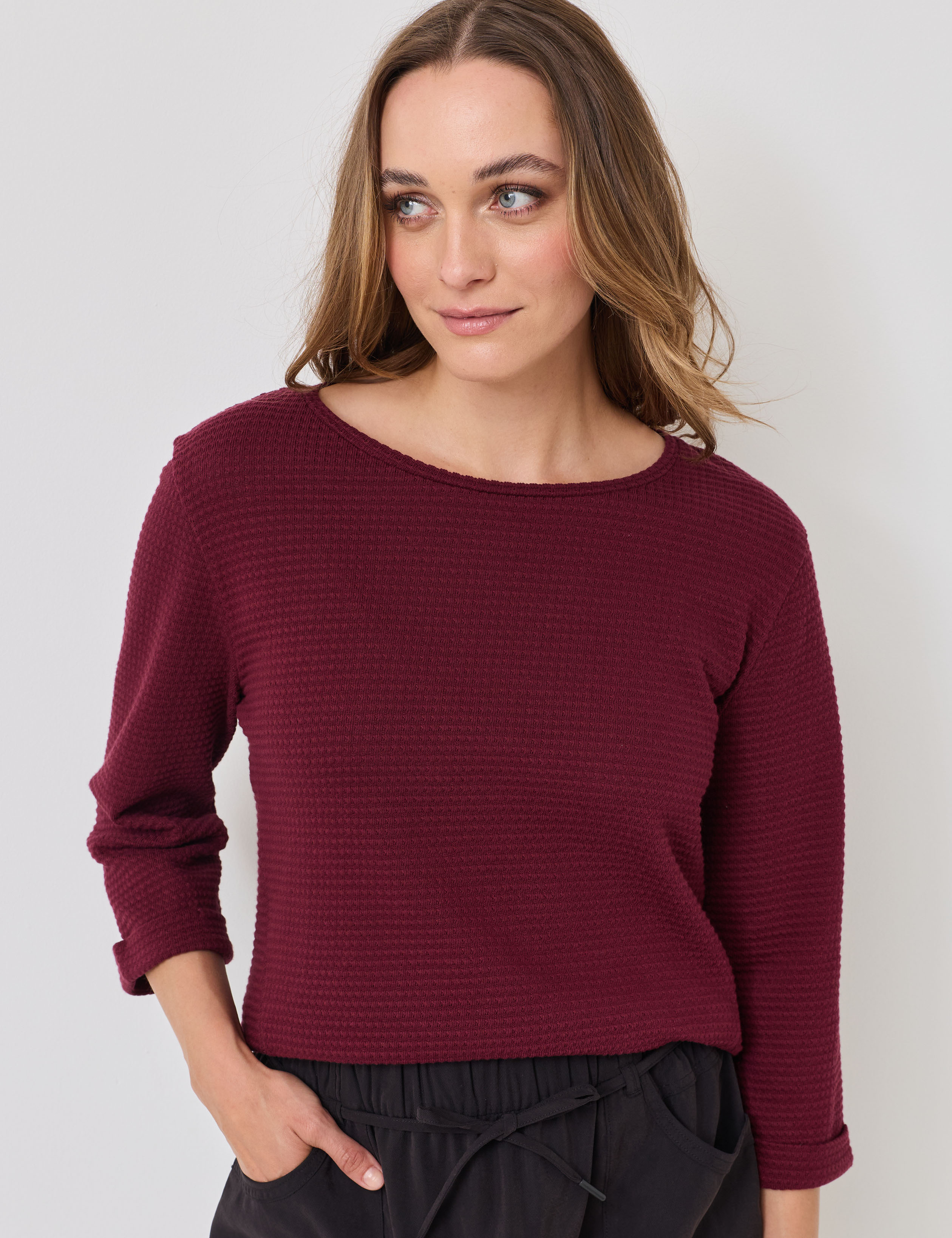 Strukturiertes Shirt aus Baumwolle