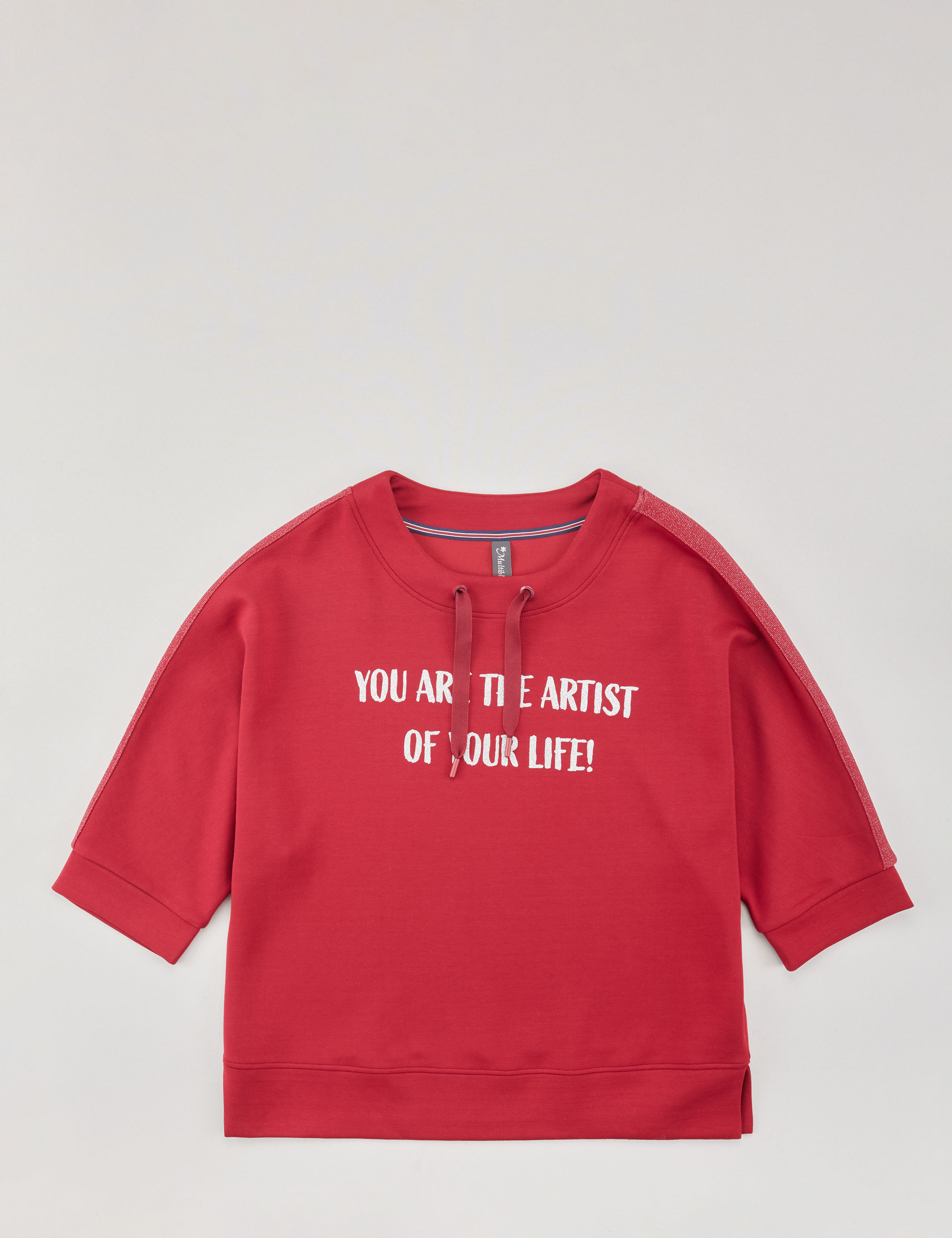Scuba T-Shirt m. Kontrast-Streifen
