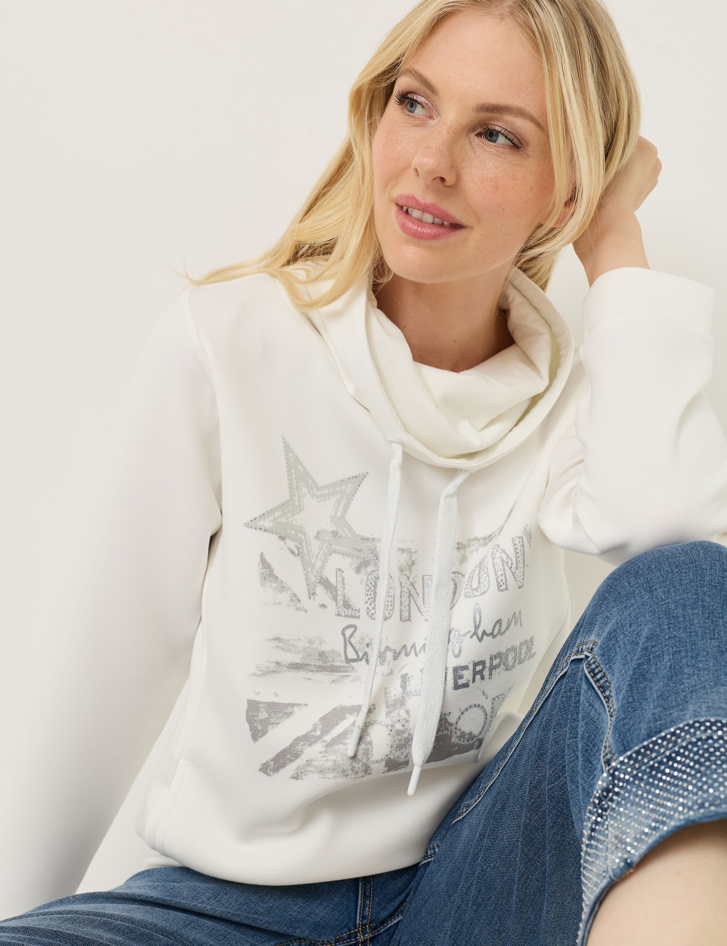 Softes Sweat-Shirt, Glitzer-Print
